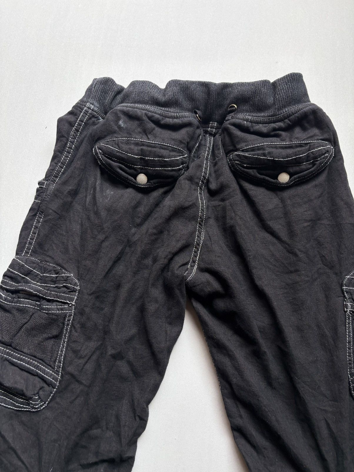 GOA GOA drawstring cargo pants - dyed black Size US 31 - 6 Thumbnail