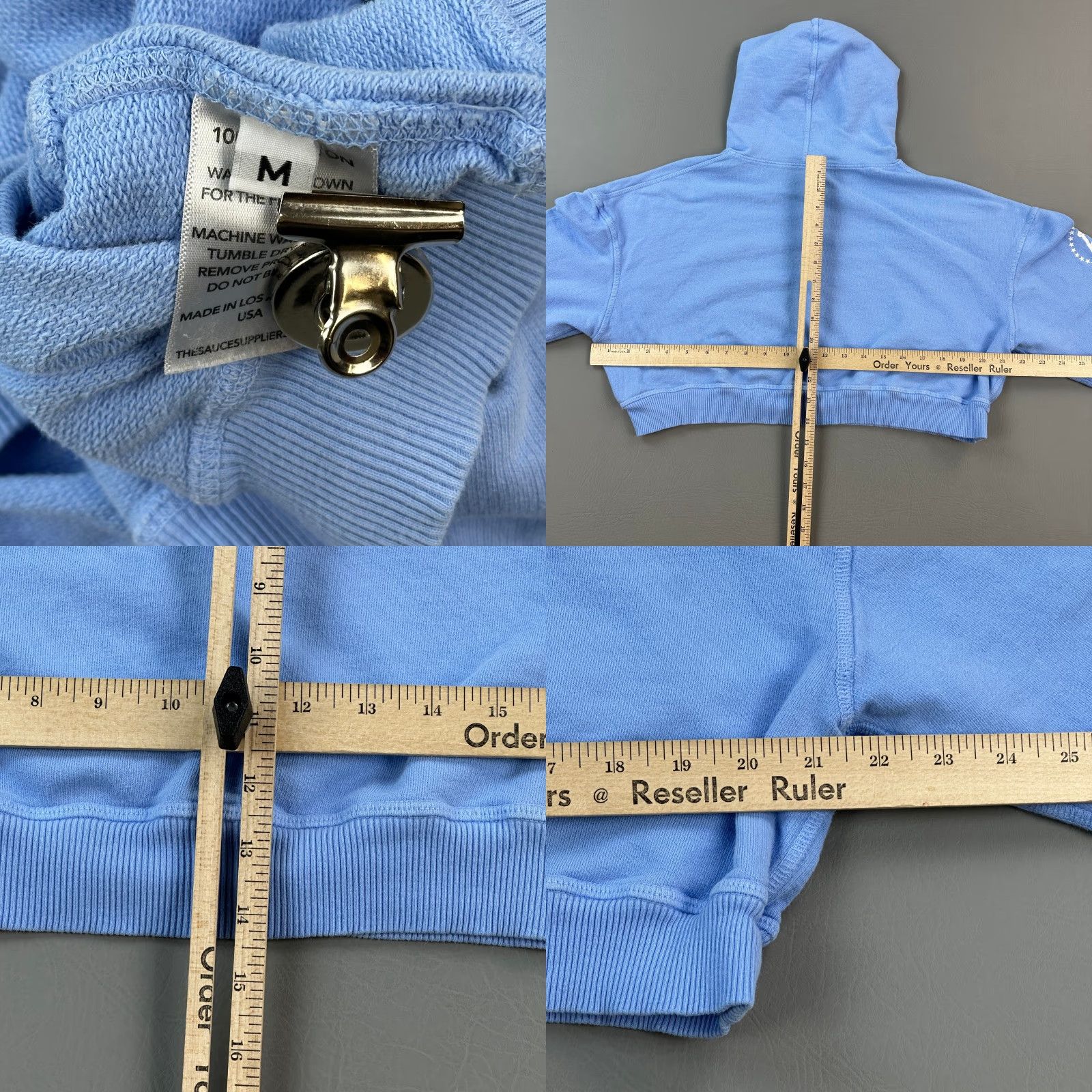 Vintage Barstool Sports Hoodie Women’s Small Blue Call Her Daddy Crop Graphic USA Made Size M / US 6-8 / IT 42-44 - 8 Thumbnail