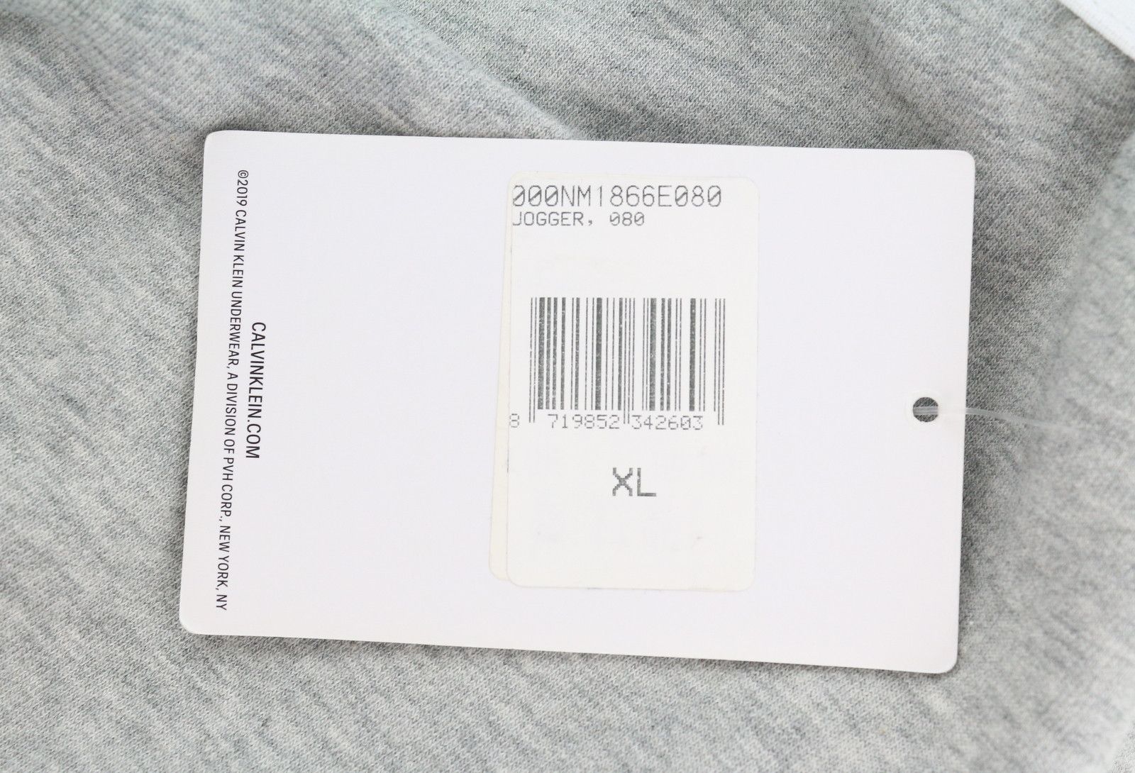 Calvin Klein XL Melange Grey Jogger Elastic Waist Trousers 85027 Size US 36 / EU 52 - 6 Thumbnail