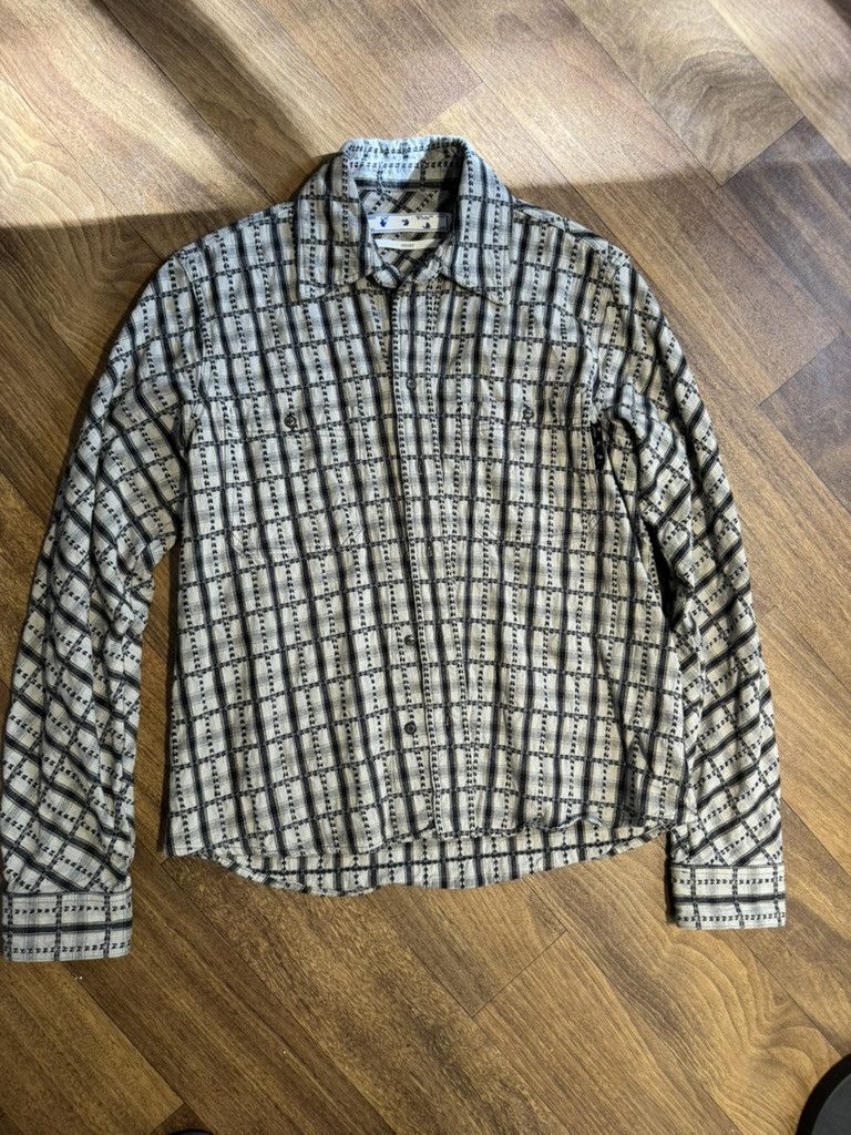 Off-White FW20 Textured Check Flannel Overshirt