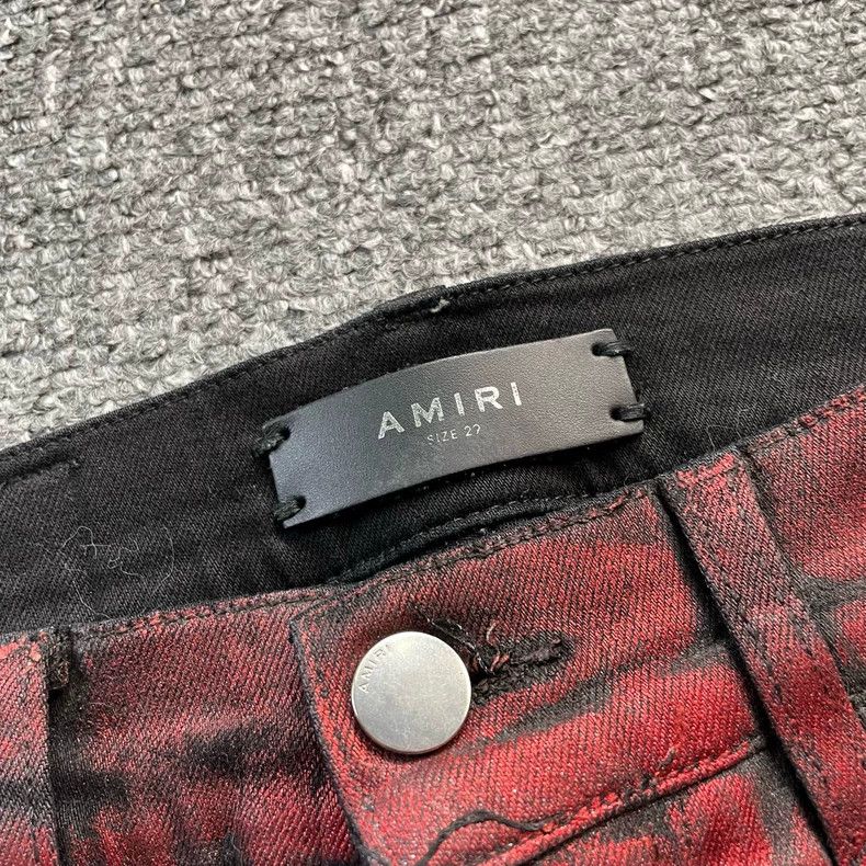 Amiri Amiri Black and Red Denim Jeans Size US 29 - 3 Thumbnail