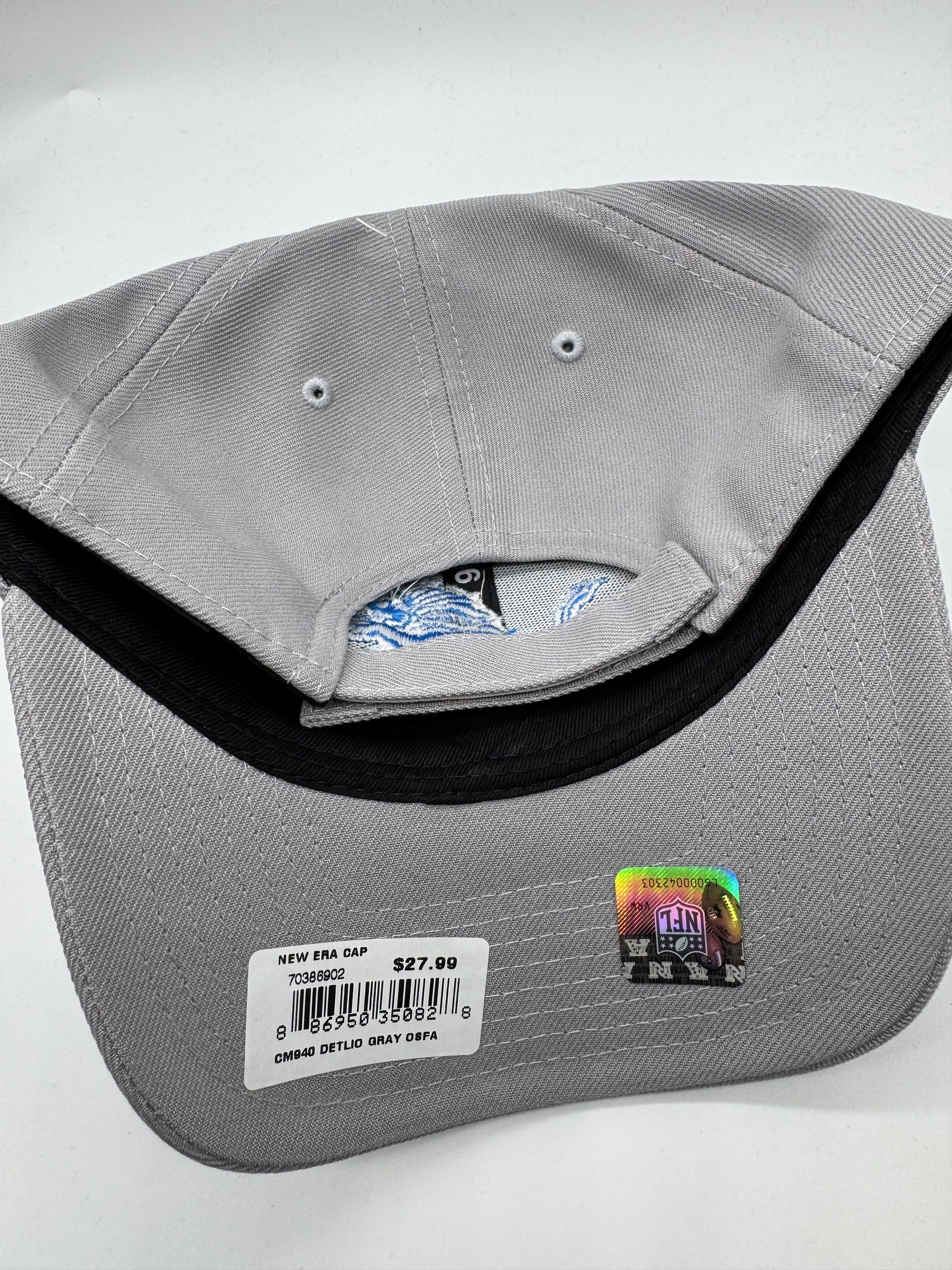 New Era New Era Detroit Lions Gray Hat Cap Adjustable New Size ONE SIZE - 5 Thumbnail