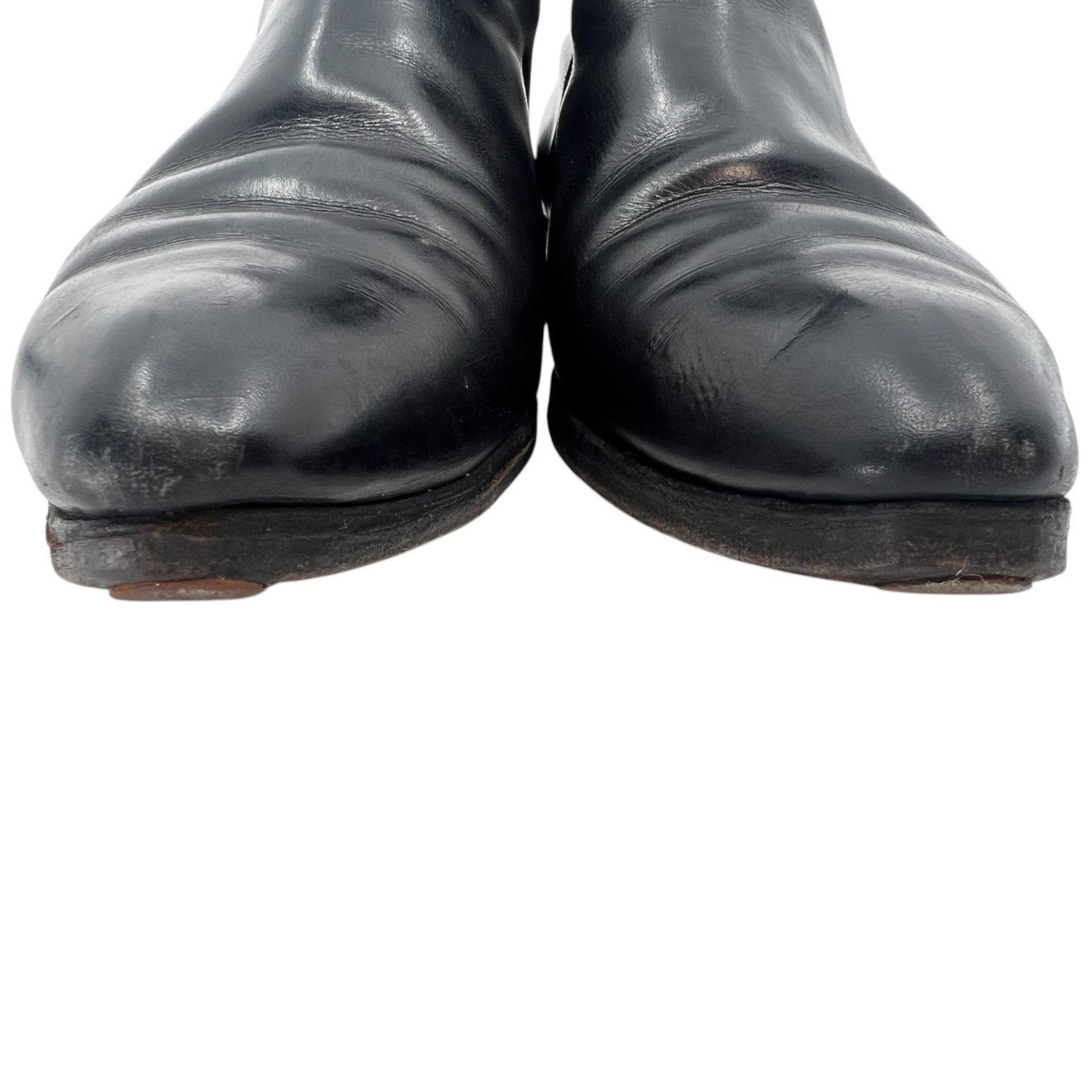 Vintage Vintage Handmade Black Leather Pull On Ankle Boots Spain 7D Size US 7 / EU 40 - 10 Thumbnail