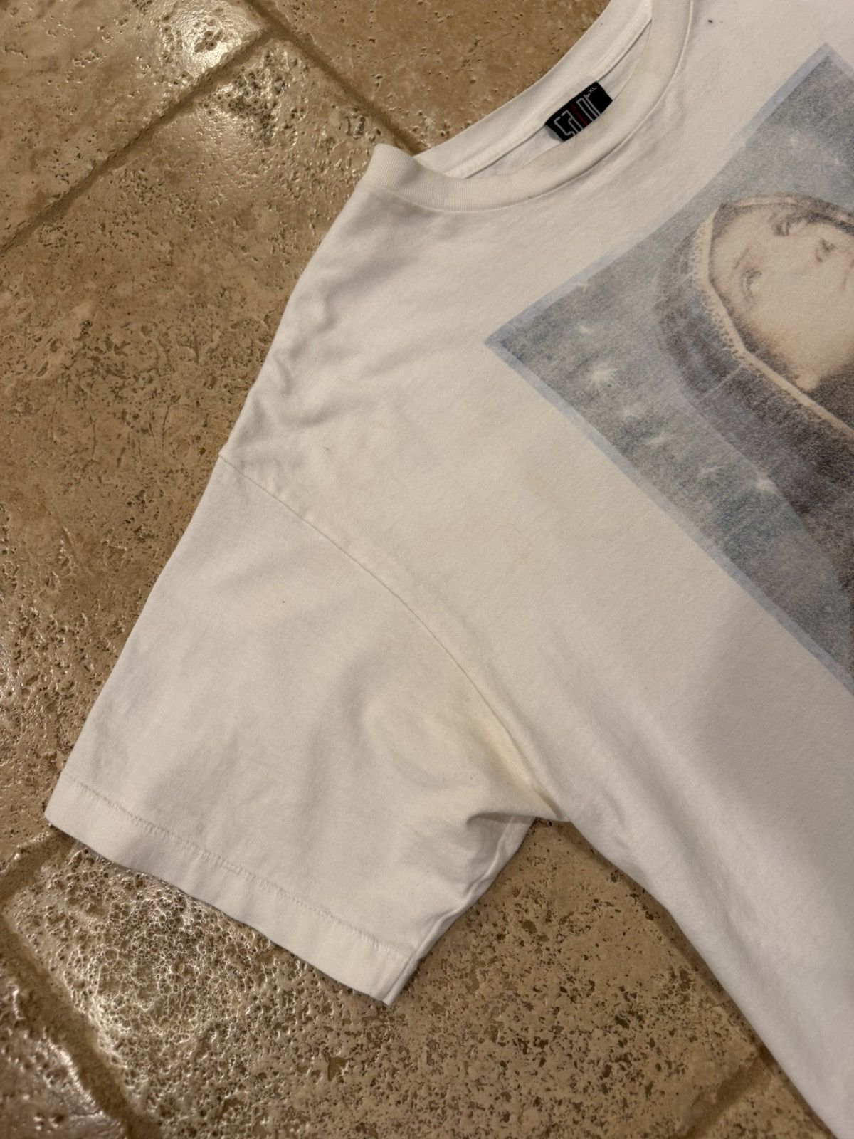 Saint Michael Saint Michael Mxxxx Holy Mother 9999 God Bless White T-Shirt Size US XL / EU 56 / 4 - 10 Thumbnail