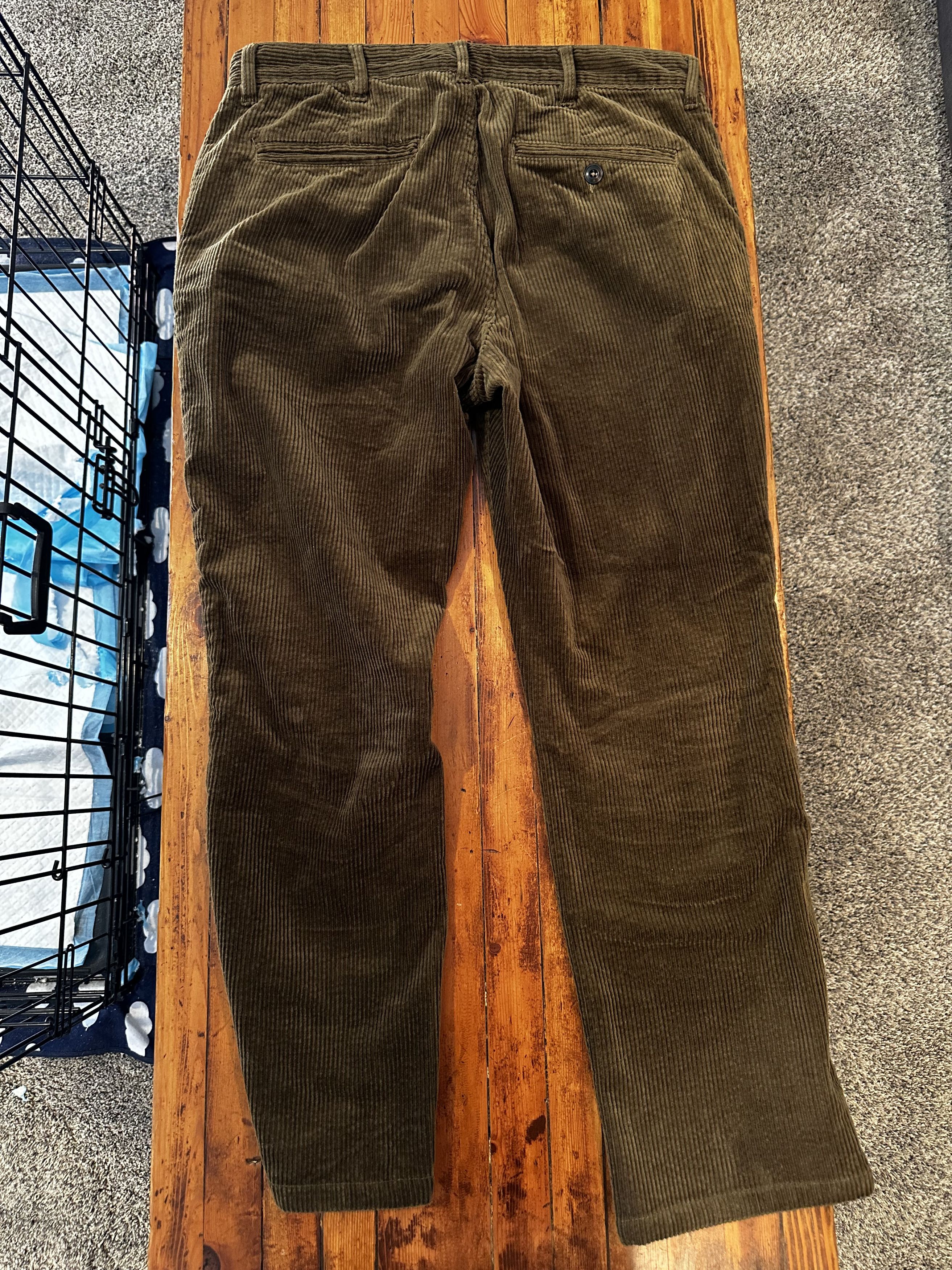 Taylor Stitch Slim Foundation Pant in Olive Corduroy Size US 31 - 3 Thumbnail