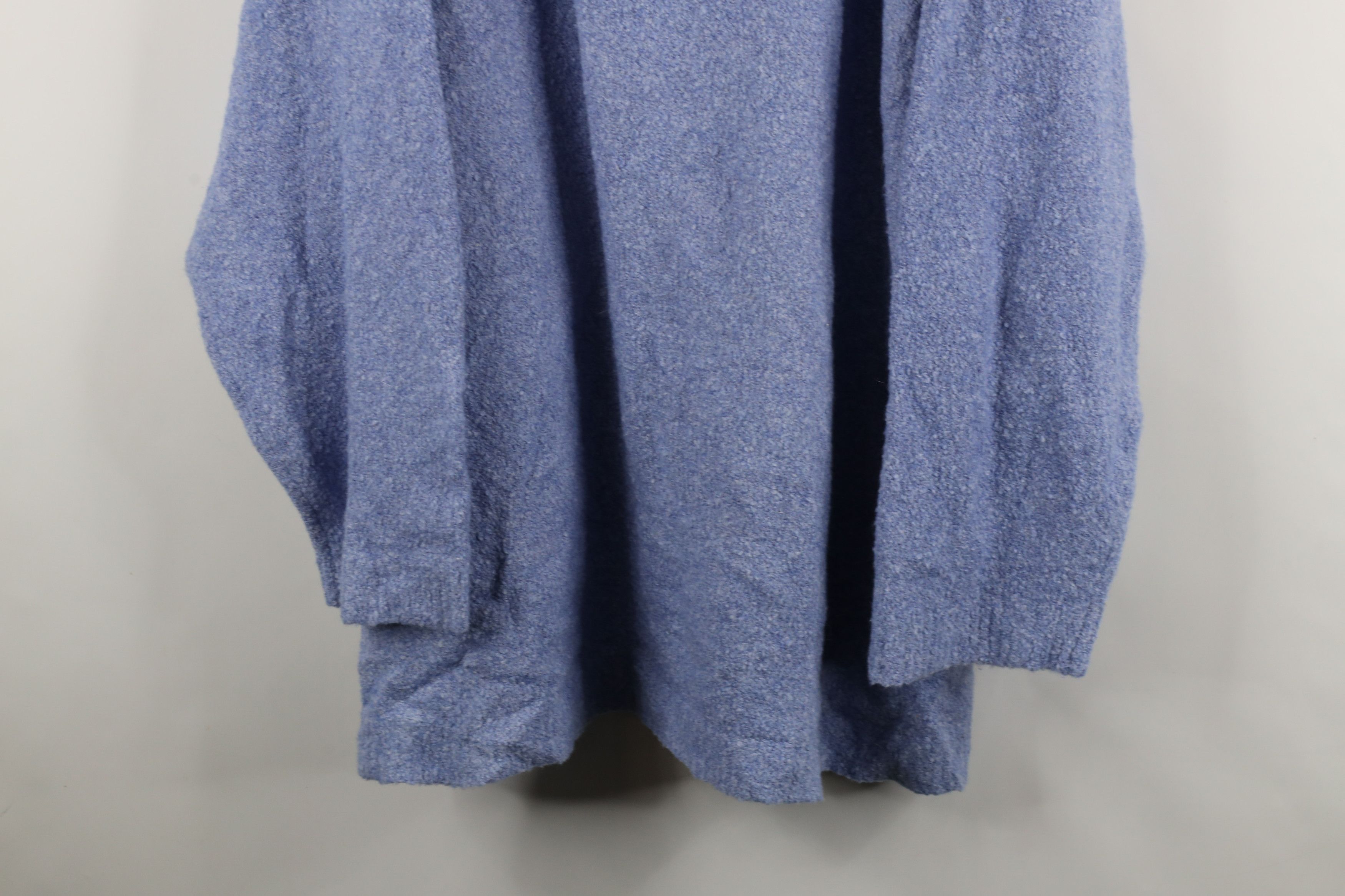 Vintage New J Jill Blank Textured Knit Fleece Crewneck Sweater Blue Size 4XL / US 24-26 - 3 Thumbnail