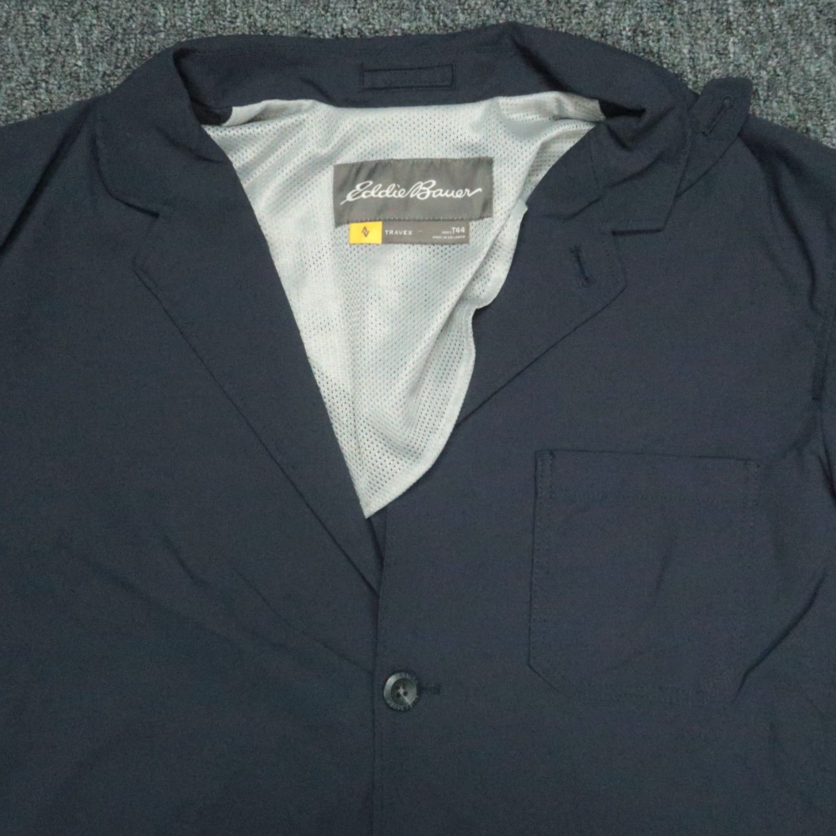 Eddie Bauer Eddie Bauer Jacket Men 44T Blue Travex Ultimate Voyager II Travel Blazer Pockets Size 44R - 2 Thumbnail