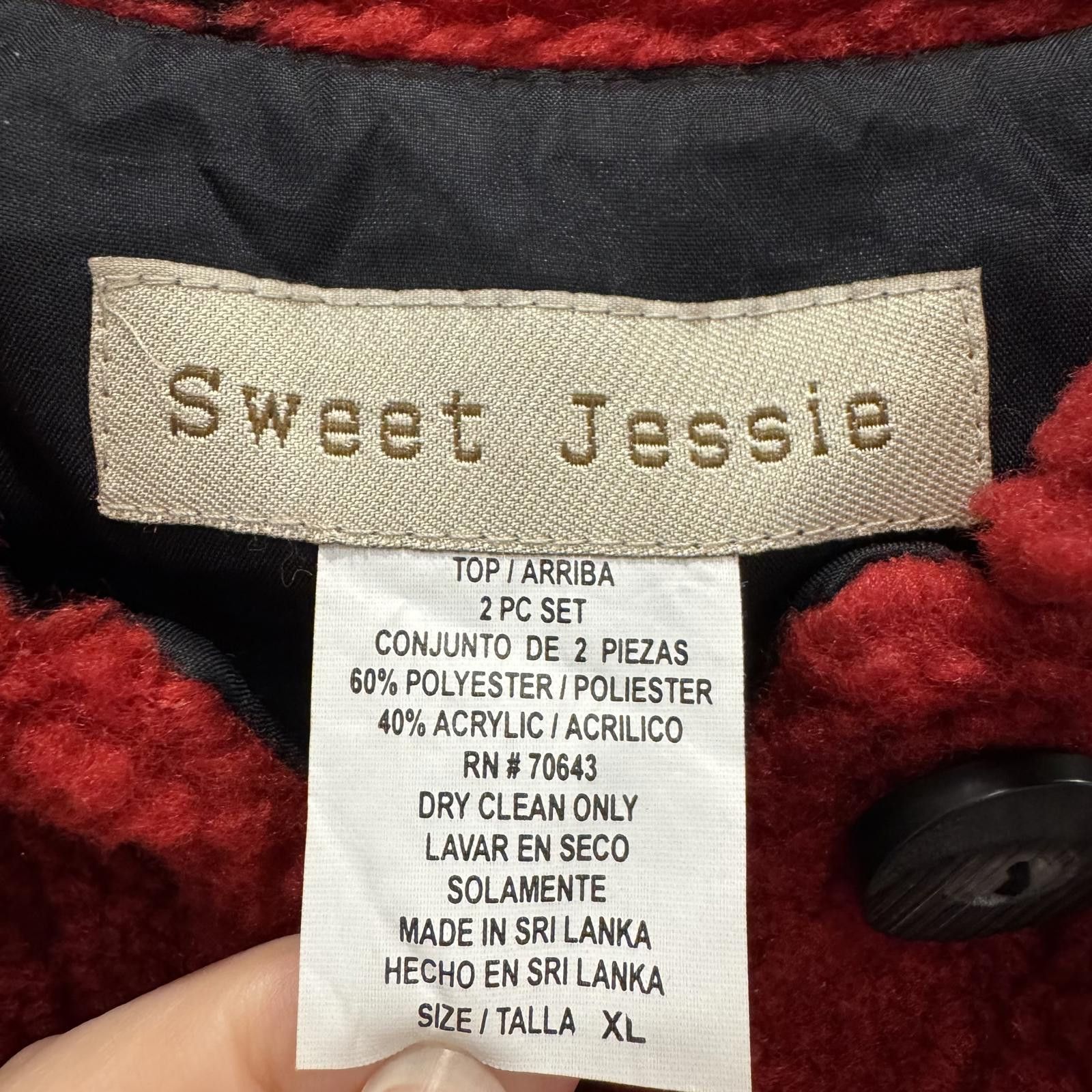 Other Sweet Jessie Cottage Core Red Fleece Jacket , XL Size XL / US 12-14 / IT 48-50 - 2 Thumbnail