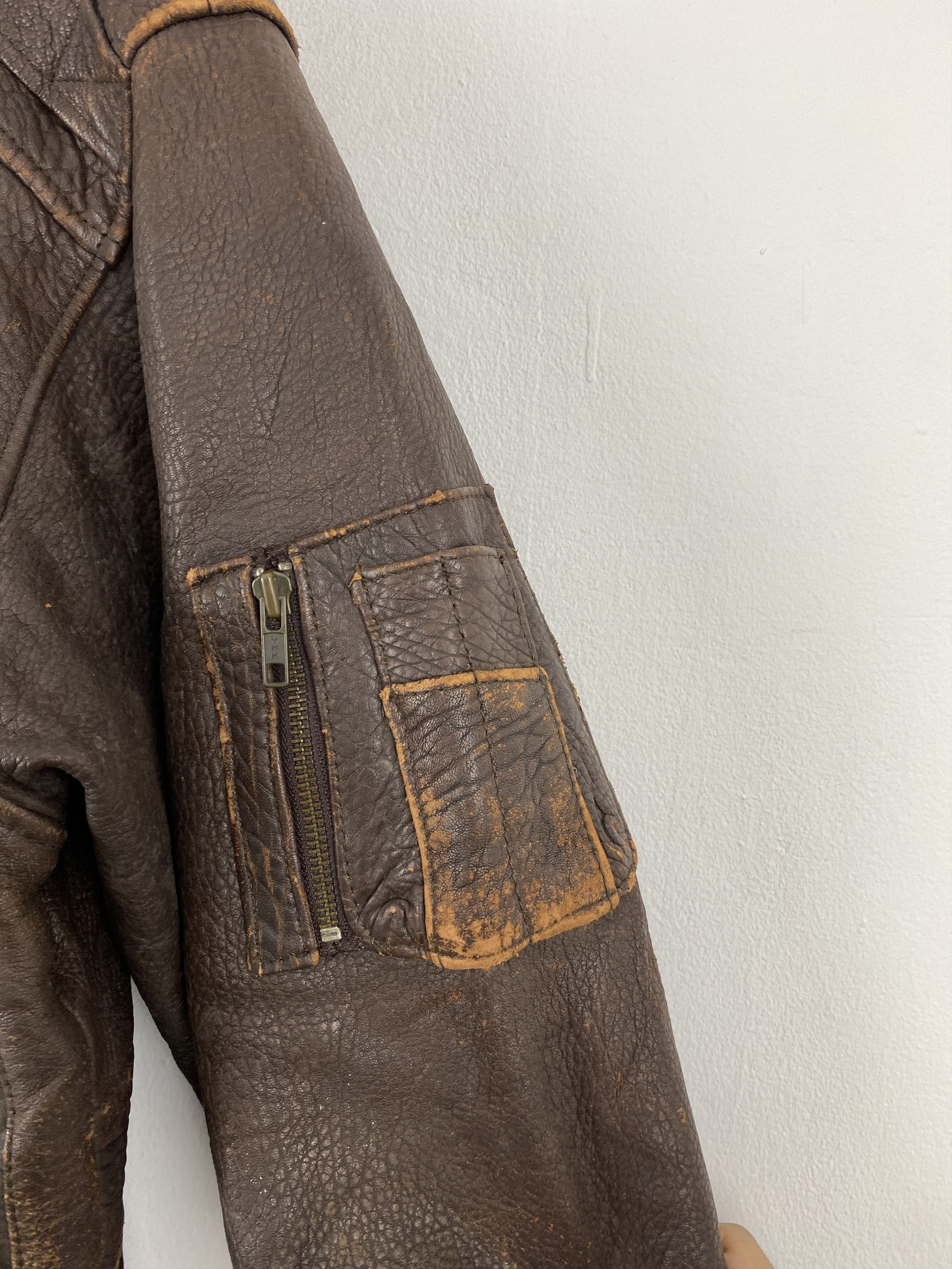 Japanese Brand Sub Urban Tokyo Leather Jacket Military Design JZ0002 Size US L / EU 52-54 / 3 - 15 Thumbnail