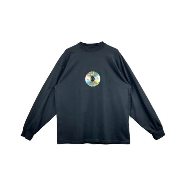 Balenciaga Balenciaga Black Long Sleeve T-Shirt with Disk Size US M / EU 48-50 / 2 - 1 Thumbnail