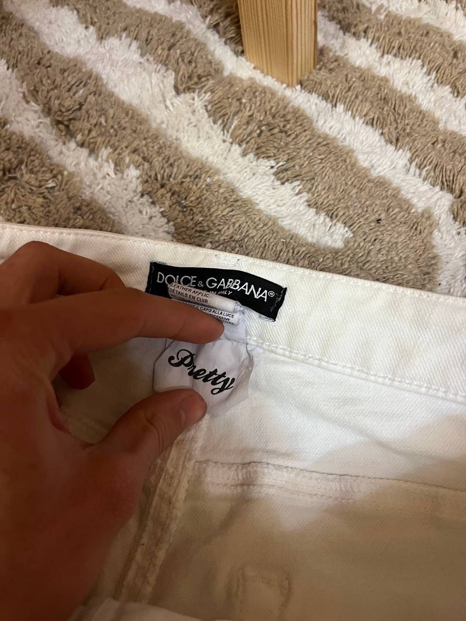 Dolce & Gabbana × Vintage Women’s Dolce&Gabbana Vintage White Pants Size IT40 Size 27" / US 4 / IT 40 - 9 Thumbnail