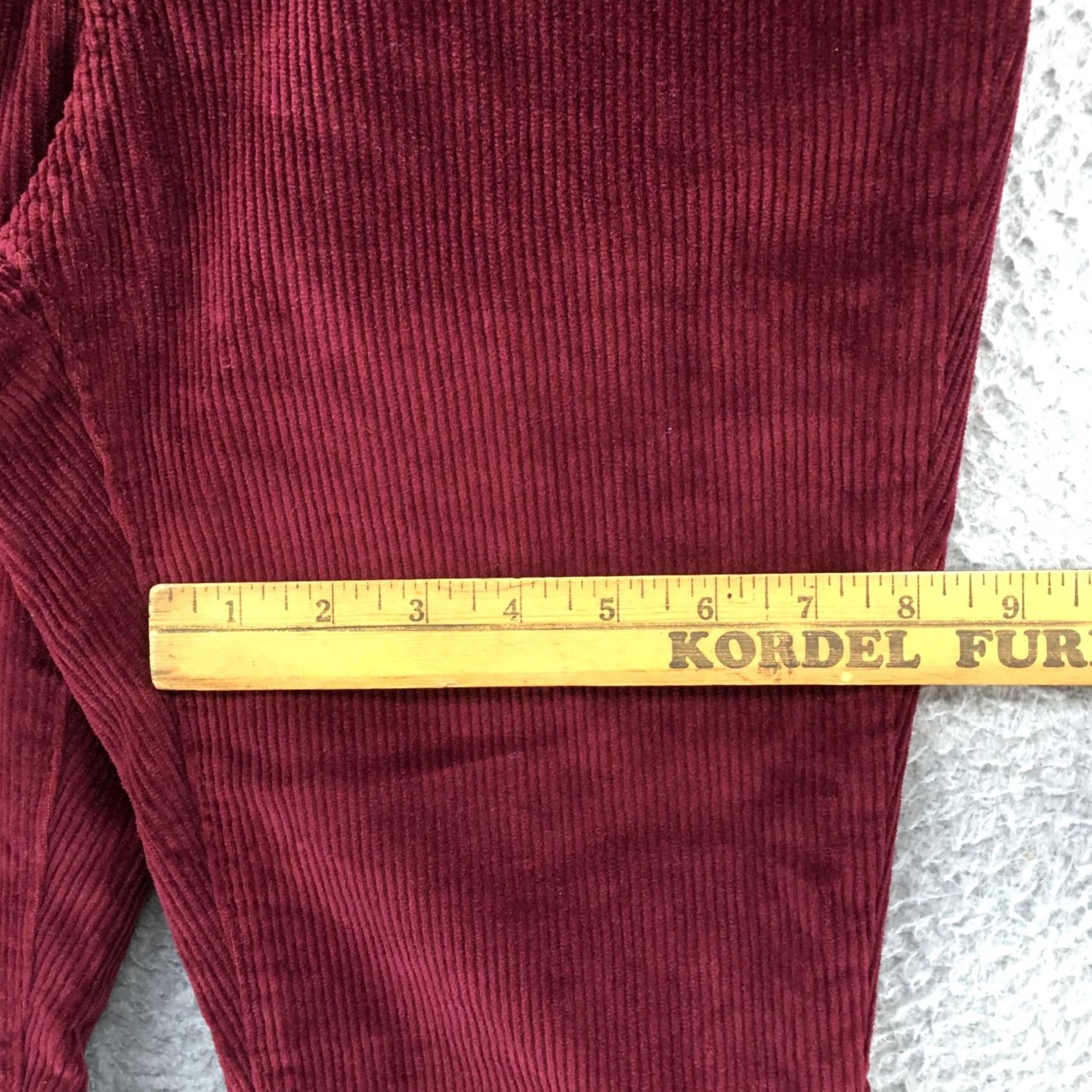Vintage Universal Thread Bootcut Corduroy Pants Womens 2R Burgundy NEW Size 26" / US 2 / IT 38 - 6 Thumbnail