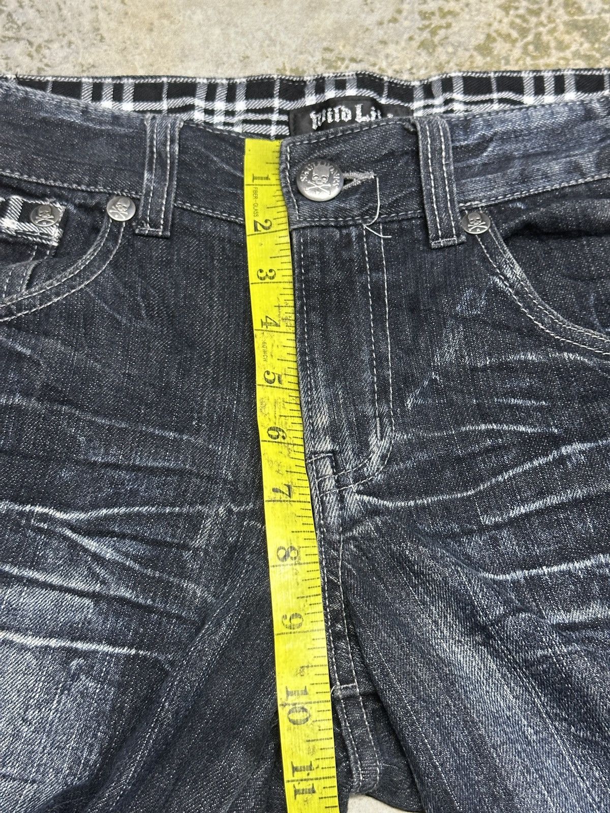 If Six Was Nine × Japanese Brand Vintage Wild Life Denim Clawmark Distressed Washed Jean Size US 33 - 21 Thumbnail