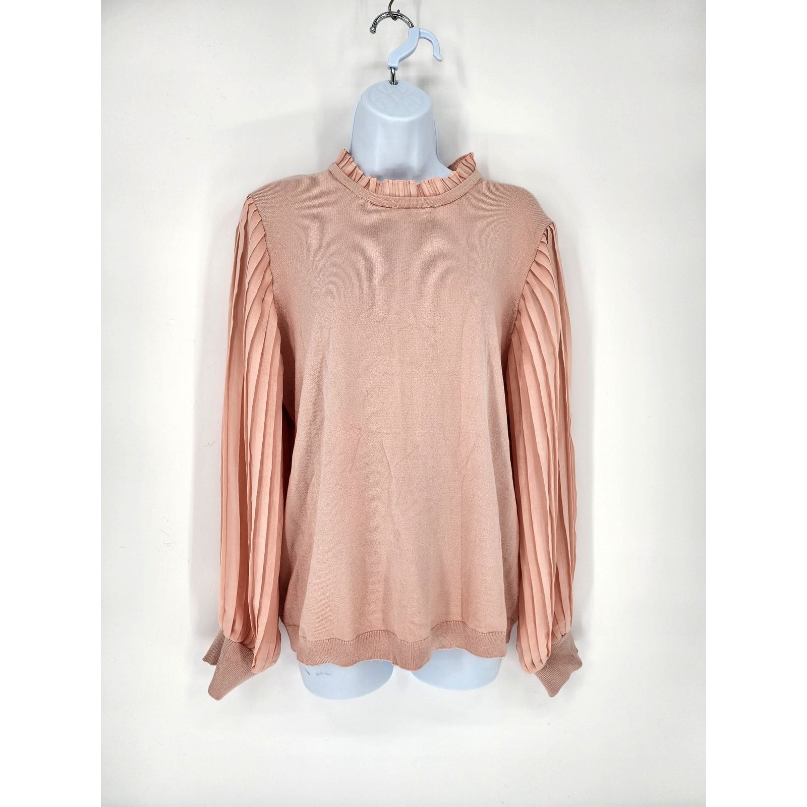 Adrianna Papell Adrianna Papell Blush Pink Lightweight Sweater Women's Large Size L / US 10 / IT 46 - 1 Thumbnail