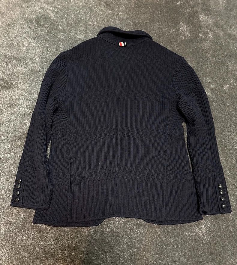 Thom Browne Thom Browne men's dark blue knit jacket-2507 Size US S / EU 44-46 / 1 - 9 Thumbnail