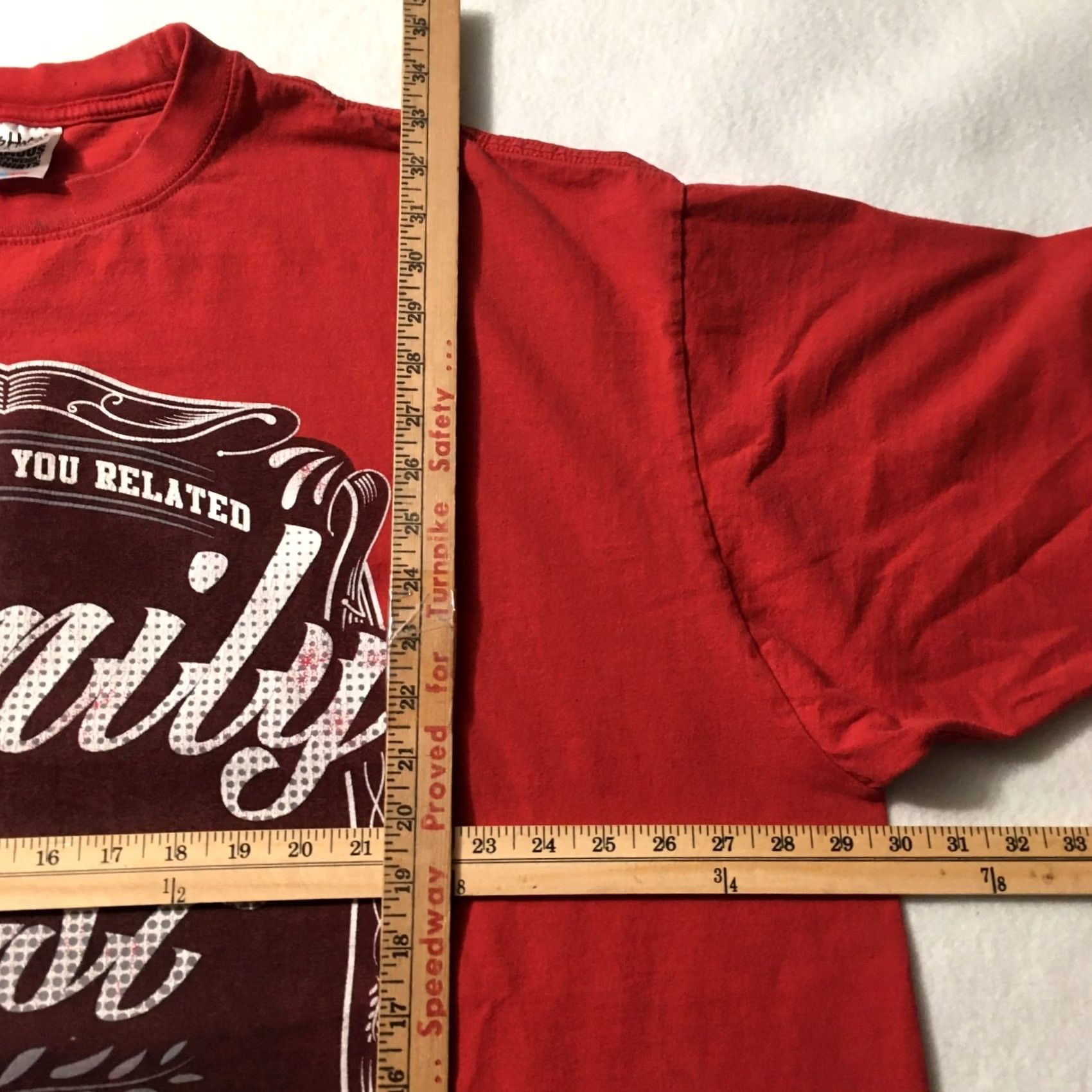 Vintage 4XL Graphic Shirt loyalty blood family Heavyweight red Shaka wear Size US XXL / EU 58 / 5 - 5 Thumbnail