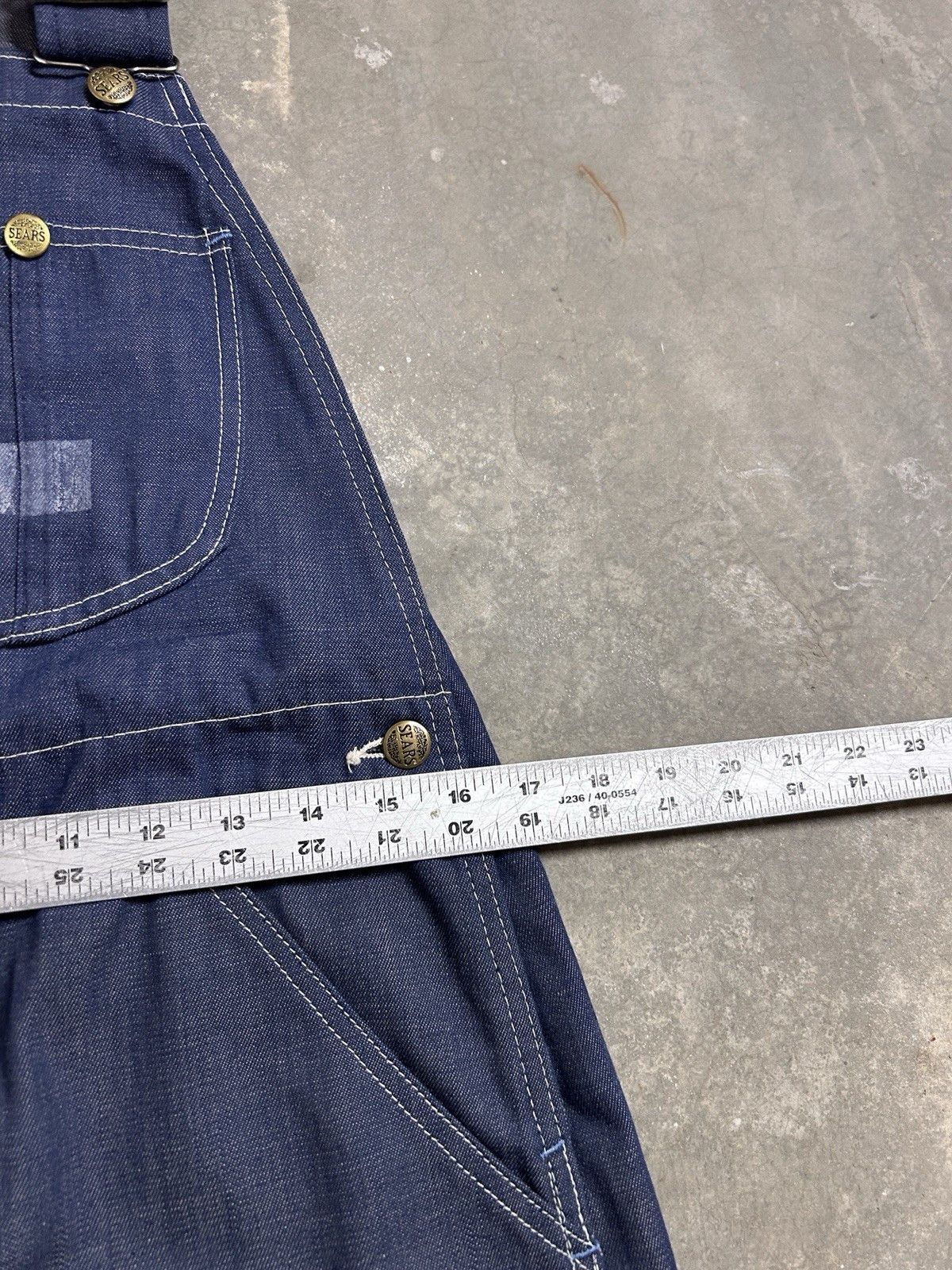 Sears Vintage 70s Sears Union Made Denim Overalls Bibs 32x29 Size US 32 / EU 48 - 9 Thumbnail
