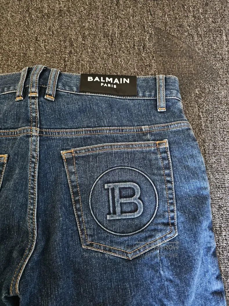 Balmain Balmain Moto Denim Jeans Altered Hem. Size US 32 / EU 48 - 4 Thumbnail