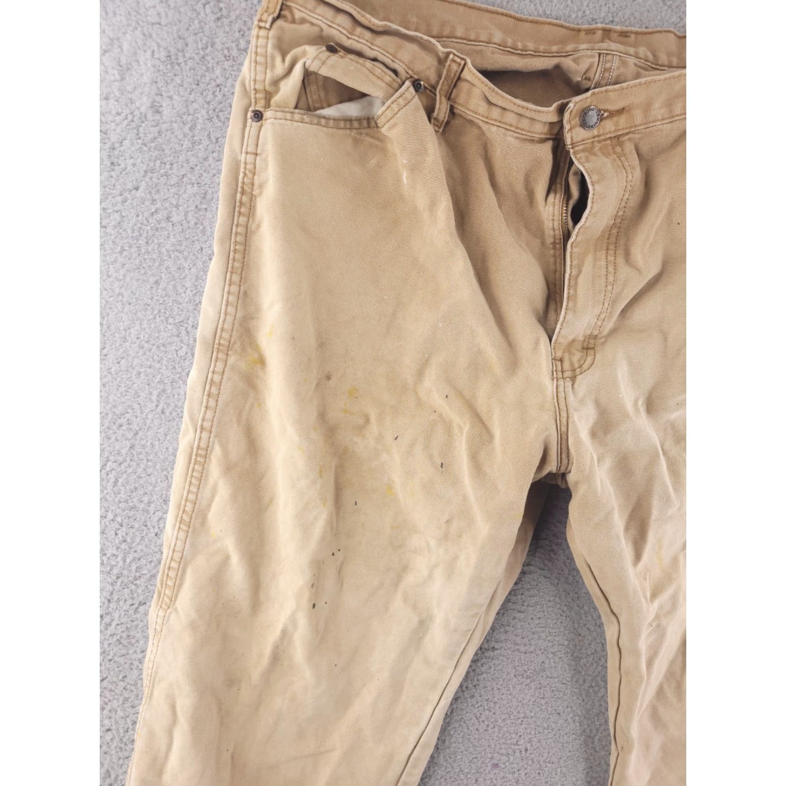 Dickies Dickies Pants Mens 42x29 Brown Canvas Workwear Carpenter Size US 42 / EU 58 - 4 Thumbnail