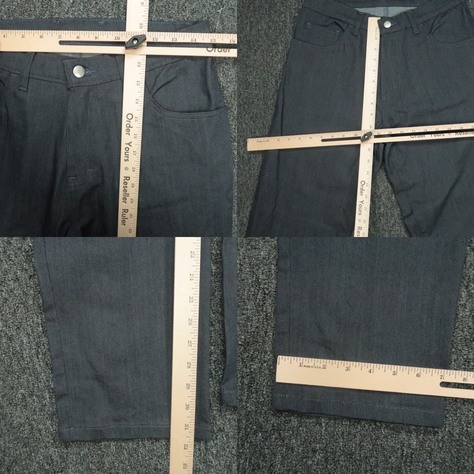 Delta Blue Delta Jeans Men 30x32 Blue Denim 5-Pocket Stretch Dark Wash Size US 30 / EU 46 - 8 Thumbnail