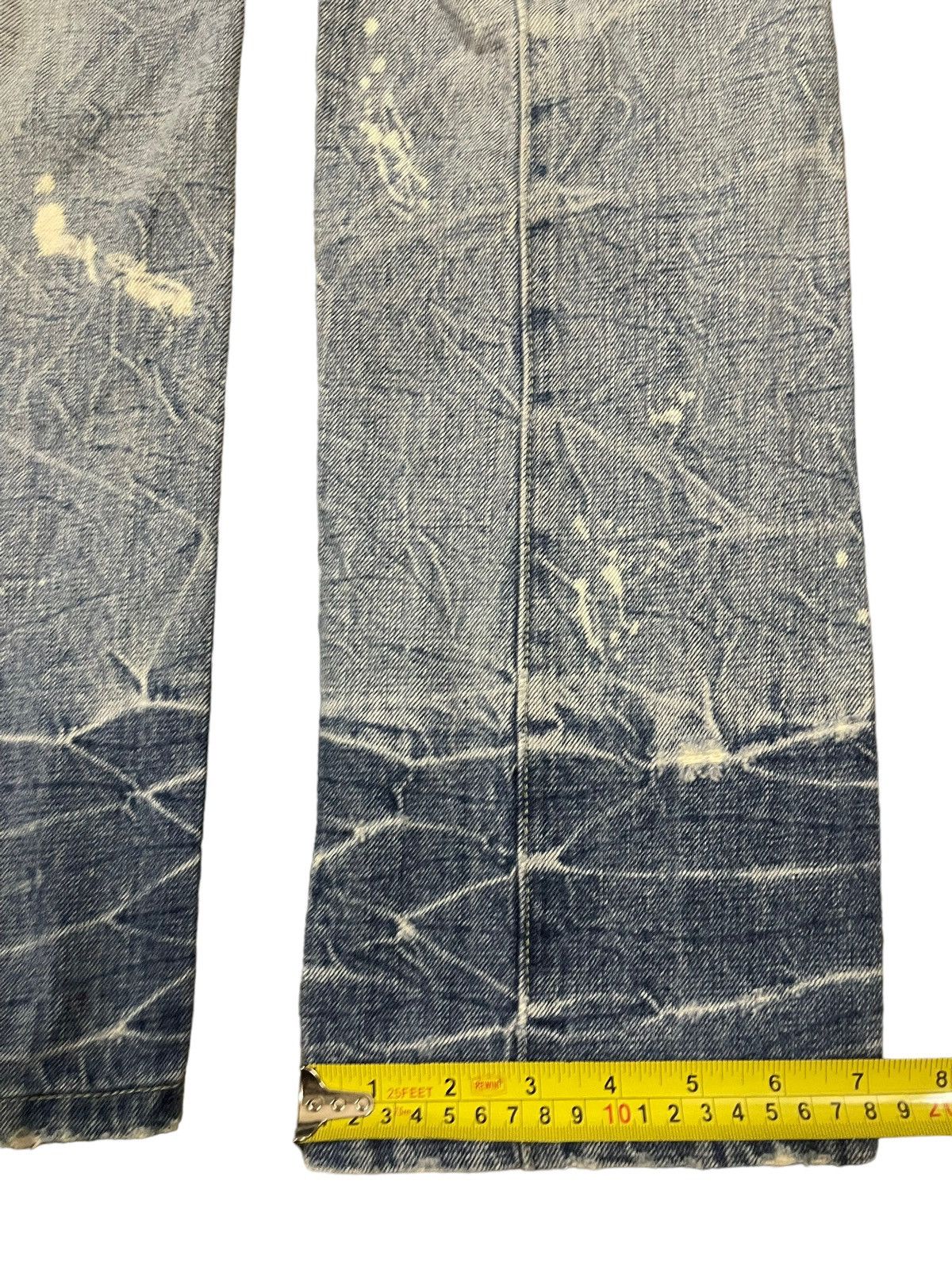 If Six Was Nine Vintage Japanese Brand Blue Wash Style Paint Splash Jeans Size US 30 / EU 46 - 14 Thumbnail