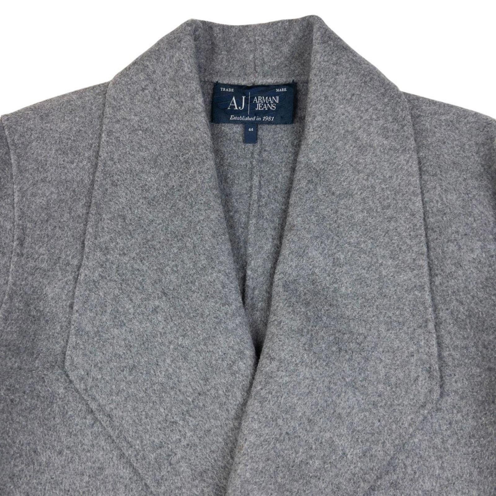 Other Vintage Armani Jeans Longline Wool Wrap Jacket Size M Size US L / EU 52-54 / 3 - 3 Thumbnail