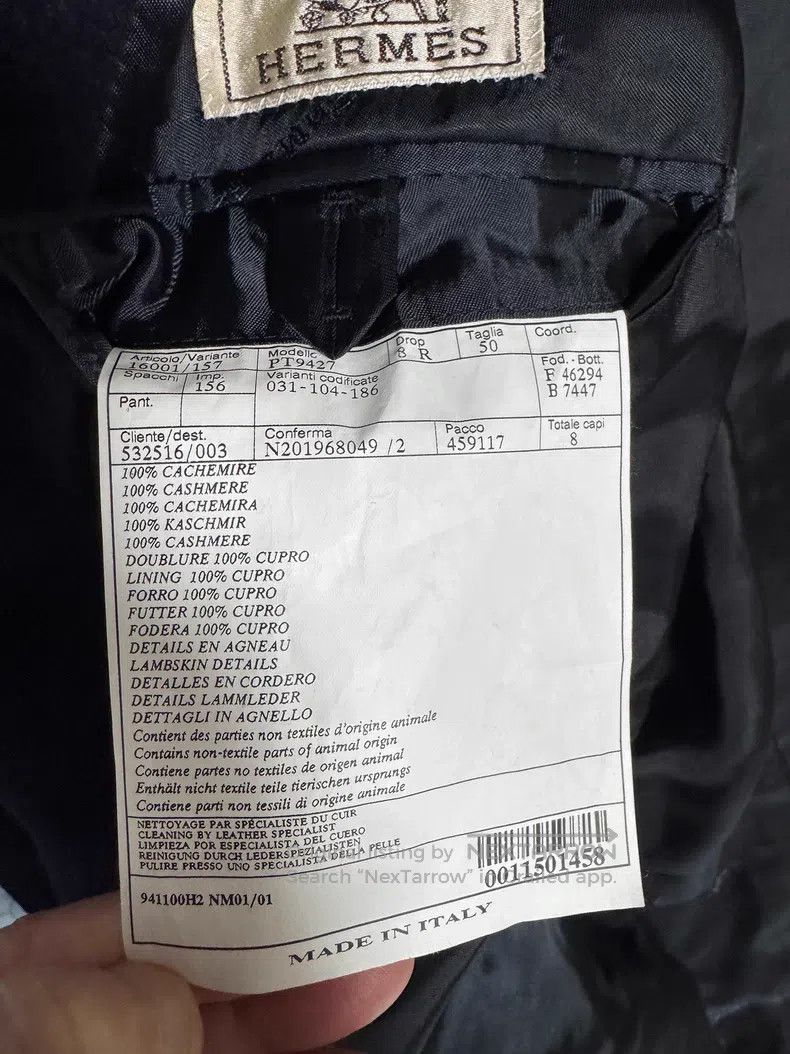Hermes Hermes Cashmere Greatcoat, 100% Cashmere, Collar with Leat Size US M / EU 48-50 / 2 - 4 Thumbnail