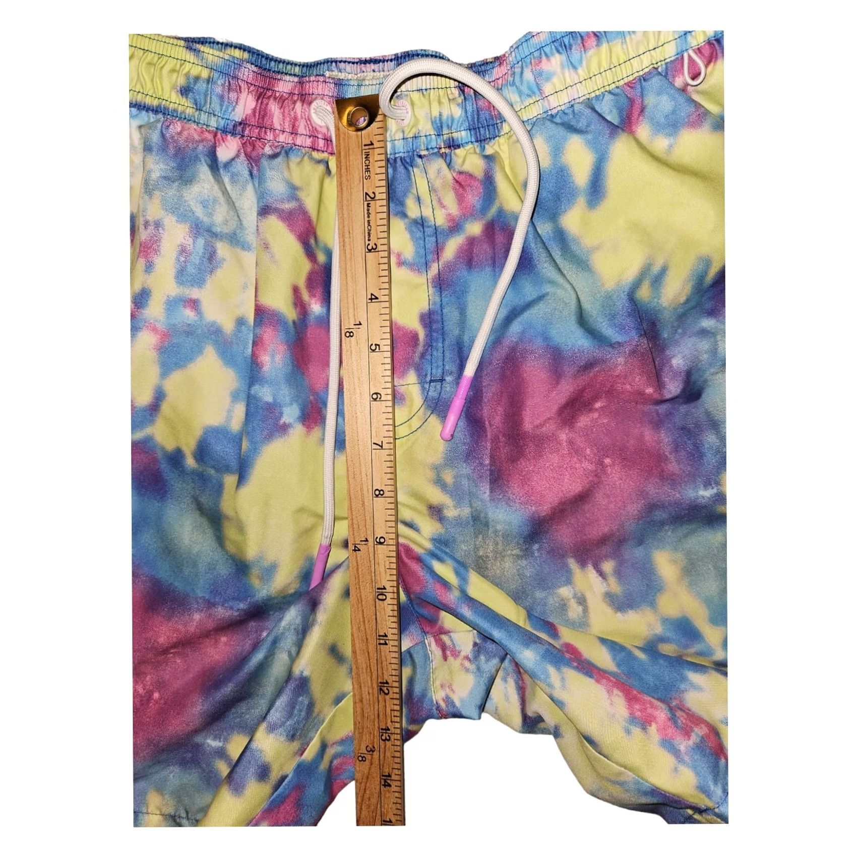 American Eagle Outfitters American Eagle Swim Trunks Men's Medium Tie Dye Draw String Pockets Beach Size ONE SIZE - 4 Thumbnail