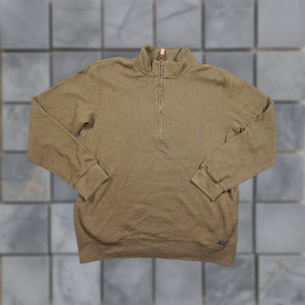 Vintage Smiths Workwear Sweater Mens Medium Green 1/4 Zip Pullover Mock Neck Shirt Size US M / EU 48-50 / 2 - 1 Thumbnail