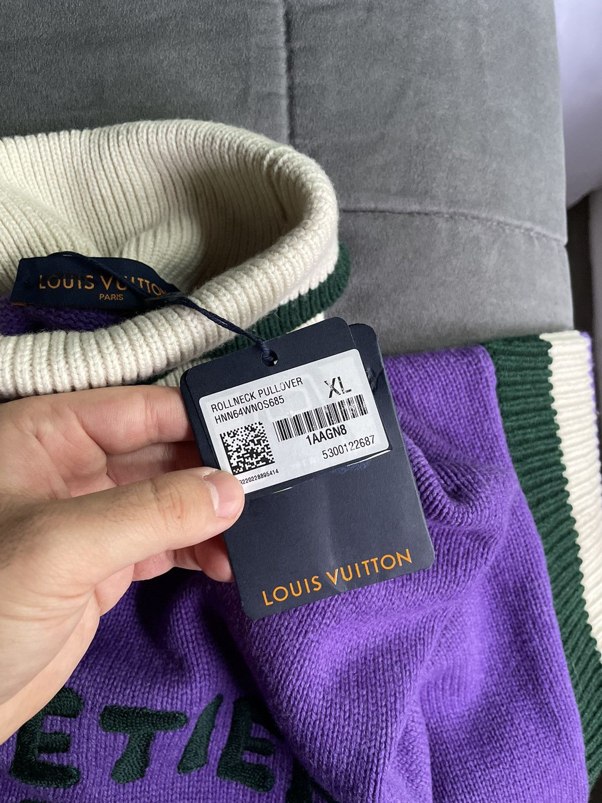 Louis Vuitton Louis Vuitton Purple Malletier Rollneck Pullover Size US XL / EU 56 / 4 - 14 Thumbnail