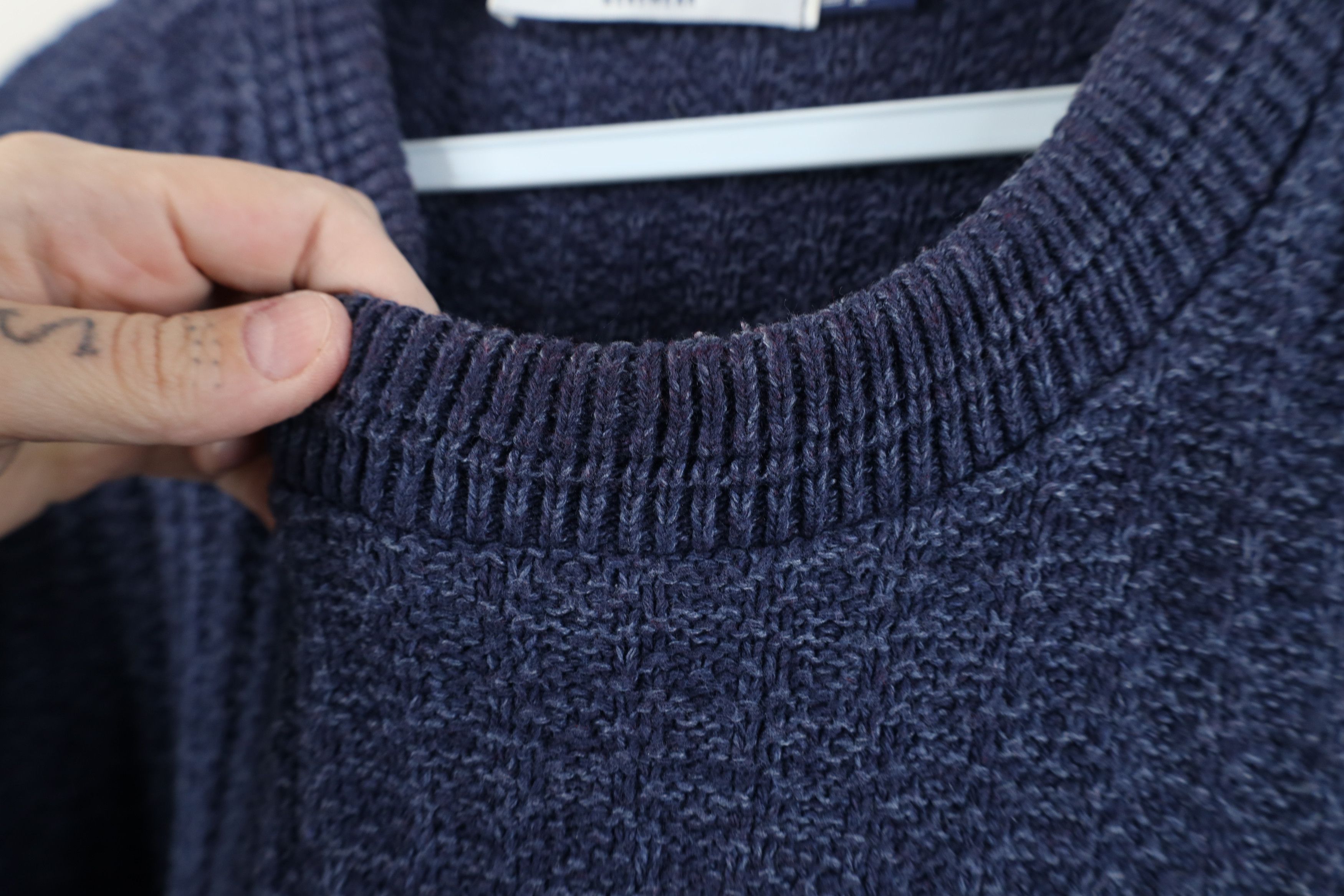 Vintage Vintage 90s Streetwear Cotton Ribbed Knit Sweater Blue USA Size US XL / EU 56 / 4 - 6 Thumbnail