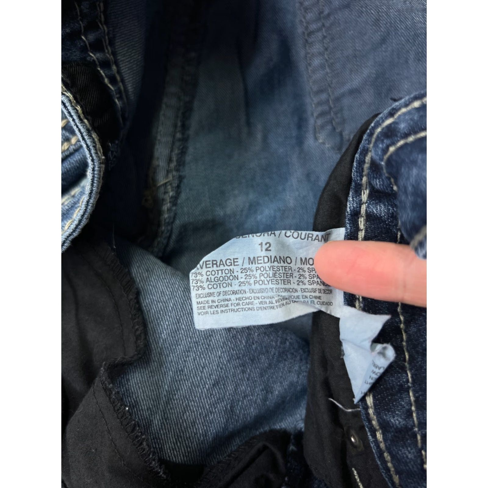 Nine West Nine West Jeans Womens 12 Blue Denim Ankle Embroidered Bling Cotton Blend Denim Pants Adult Regular Blue Women's Jeans 90s Designer Logo Size 34" / US 12 / IT 48 - 4 Thumbnail