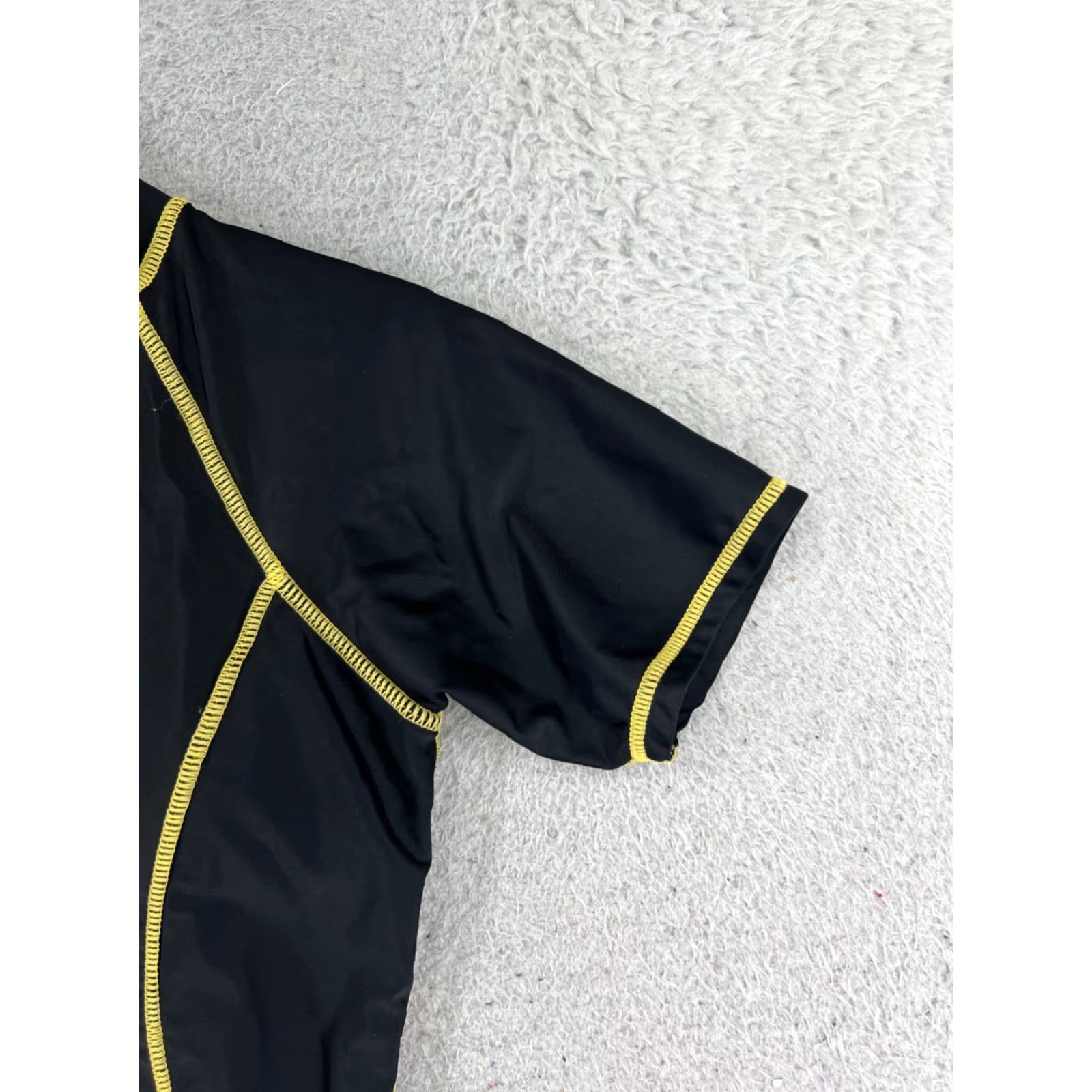 Vintage ROSkIKI Swimsuit One Piece Womens Medium Black Short Sleeve Sports Surfing Universal Logo Size 32" / US 10 / IT 46 - 4 Thumbnail