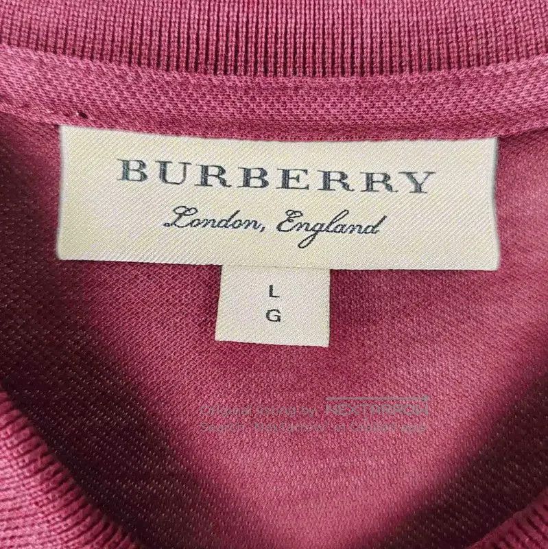 Burberry Burberry Red Men's Cotton Polo Shirt. Size US L / EU 52-54 / 3 - 3 Thumbnail