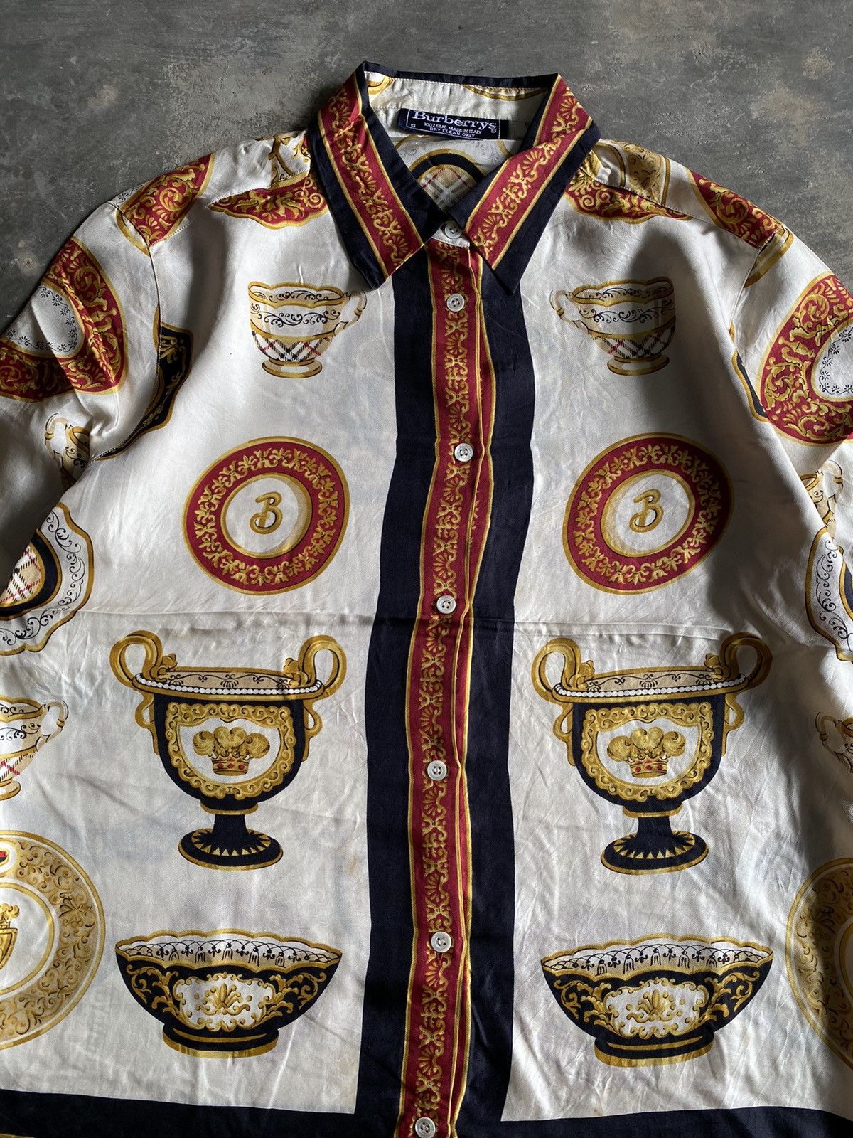 Burberry × Vintage rare "Holy Grails" Burberrys vintage 100% silk Size US M / EU 48-50 / 2 - 2 Thumbnail