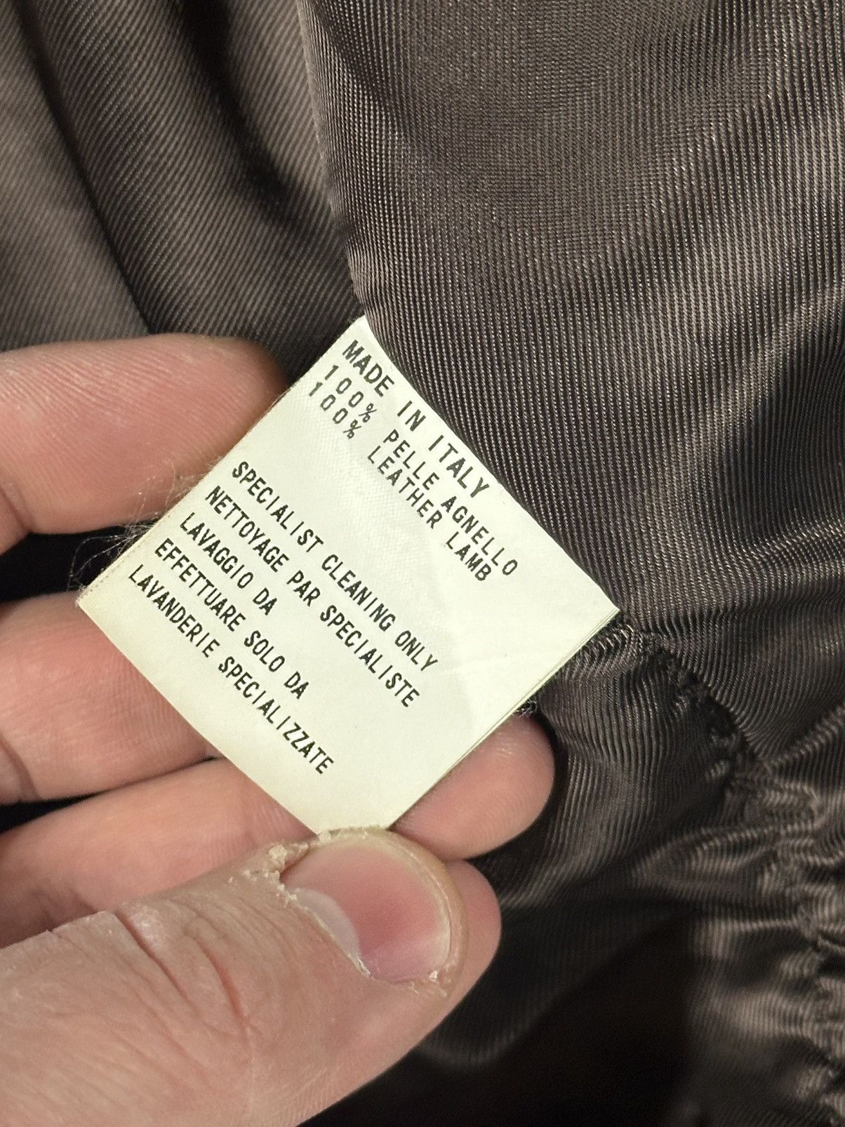 Dirk Bikkembergs × Vintage RARE A/W04 Dirk Bikkembergs Runway Lamb Leather Jacket Size L / US 10 / IT 46 - 10 Thumbnail