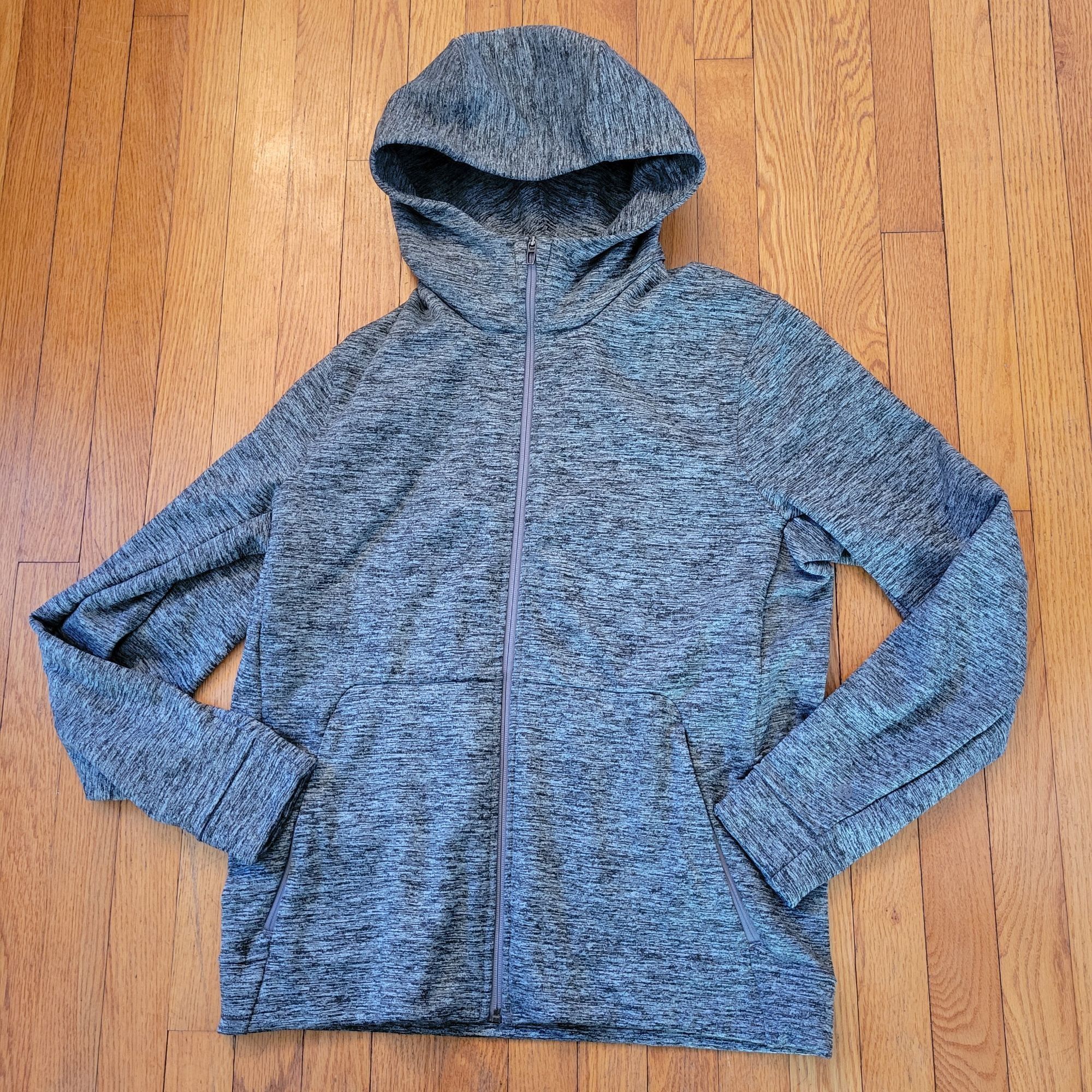 Lululemon Lululemon L Gray Heather Full Zip Hooded Jacket Pockets WELT Size US L / EU 52-54 / 3 - 3 Thumbnail