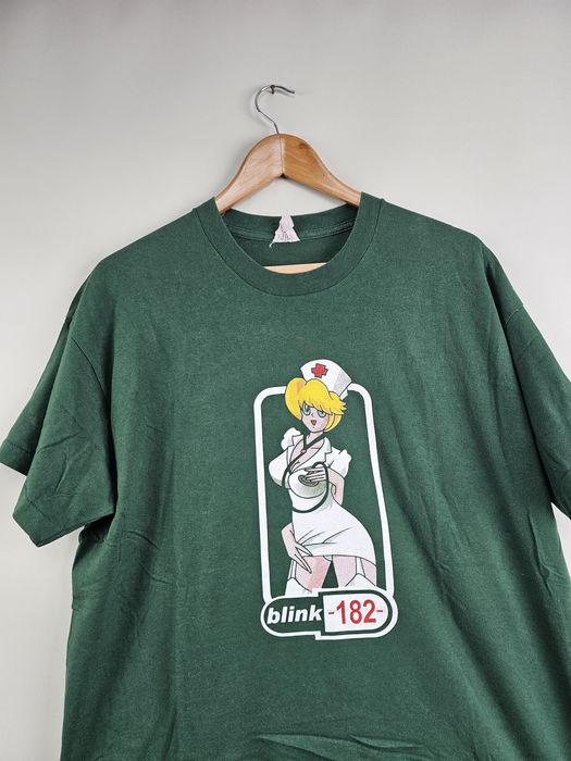 vintage 90s green hook ups blink-182 nurse skate