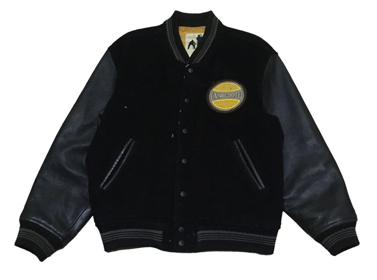 Japanese Brand × Vintage Rare Design Vintage Brand Anecdote Leather Varsity 1990s Size US M / EU 48-50 / 2 - 2 Thumbnail