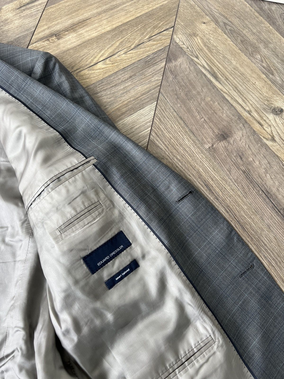 Designer × Vintage Vintage Eduard Dressler Grey Loro Piana Superfine Suit Size 54R - 10 Thumbnail