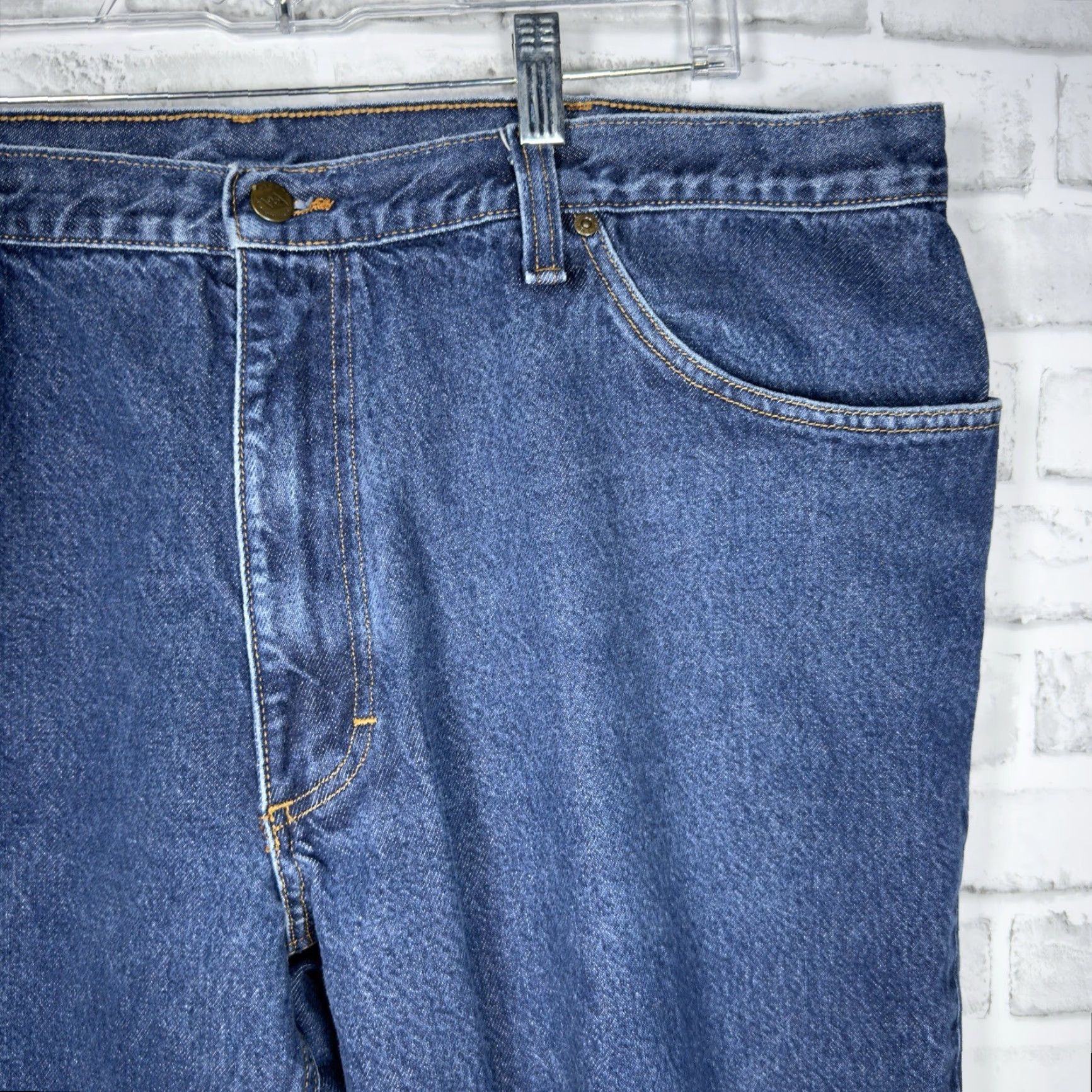 Vintage VINTAGE? Diamond Gusset Jeans Men 44x32 Blue 100% Cotton Straight Casual Jeans Mens Size 44 Inseam 32 Size US 44 / EU 60 - 2 Thumbnail
