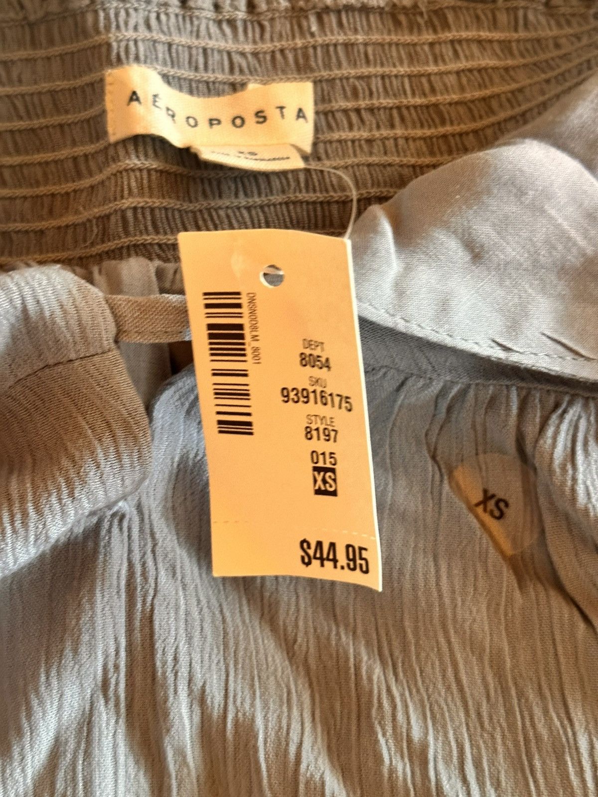 Other Light Blue V - Neck Ruffle Runched Dress Size XS / US 0-2 / IT 36-38 - 3 Thumbnail