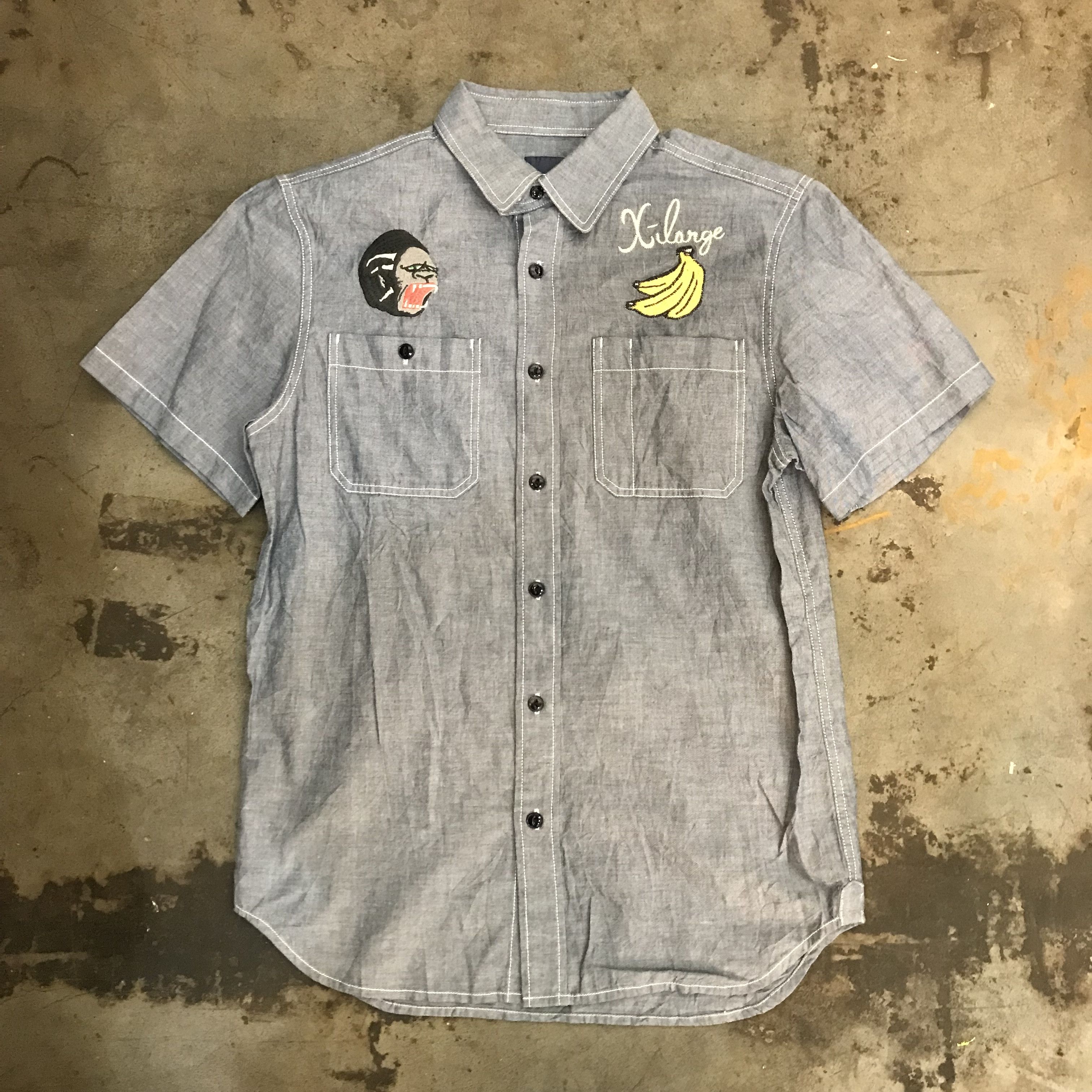 Hysteric Glamour × Xlarge Vintage X Large CPO military Chambray California Shirt Grey Size US M / EU 48-50 / 2 - 2 Thumbnail