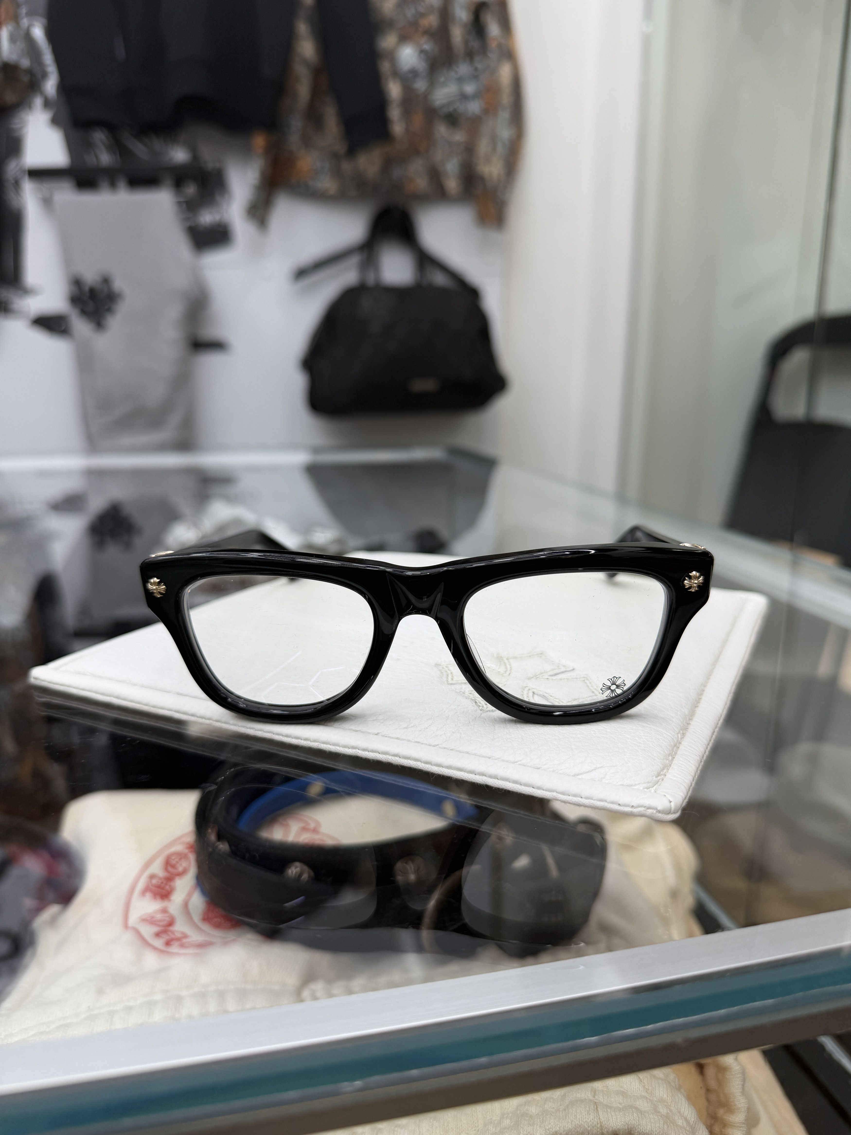 Chrome Hearts Chrome Hearts Trititsagain Glasses Black/Gold Size ONE SIZE - 2 Thumbnail