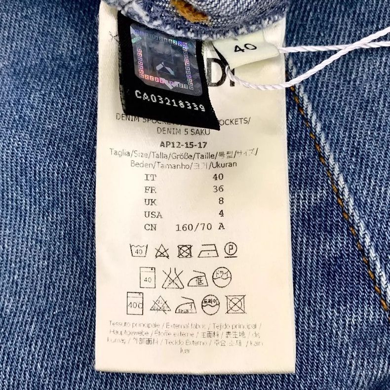 Fendi Fendi Blue Slim Fit Casual Denim Pants Size 39" - 7 Thumbnail