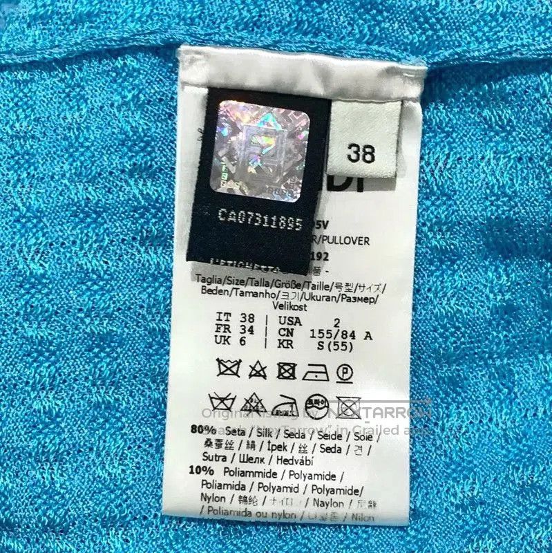 Fendi Fendi Blue Cotton Knit Sweater XS Size . Size XS / US 0-2 / IT 36-38 - 6 Thumbnail