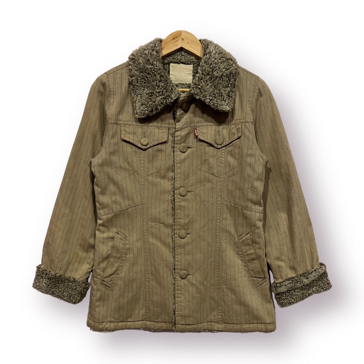 Levi's × Other 🔥 LEVI'S FLEECE LINED STRIPES JACKET Size S / US 4 / IT 40 - 1 Thumbnail