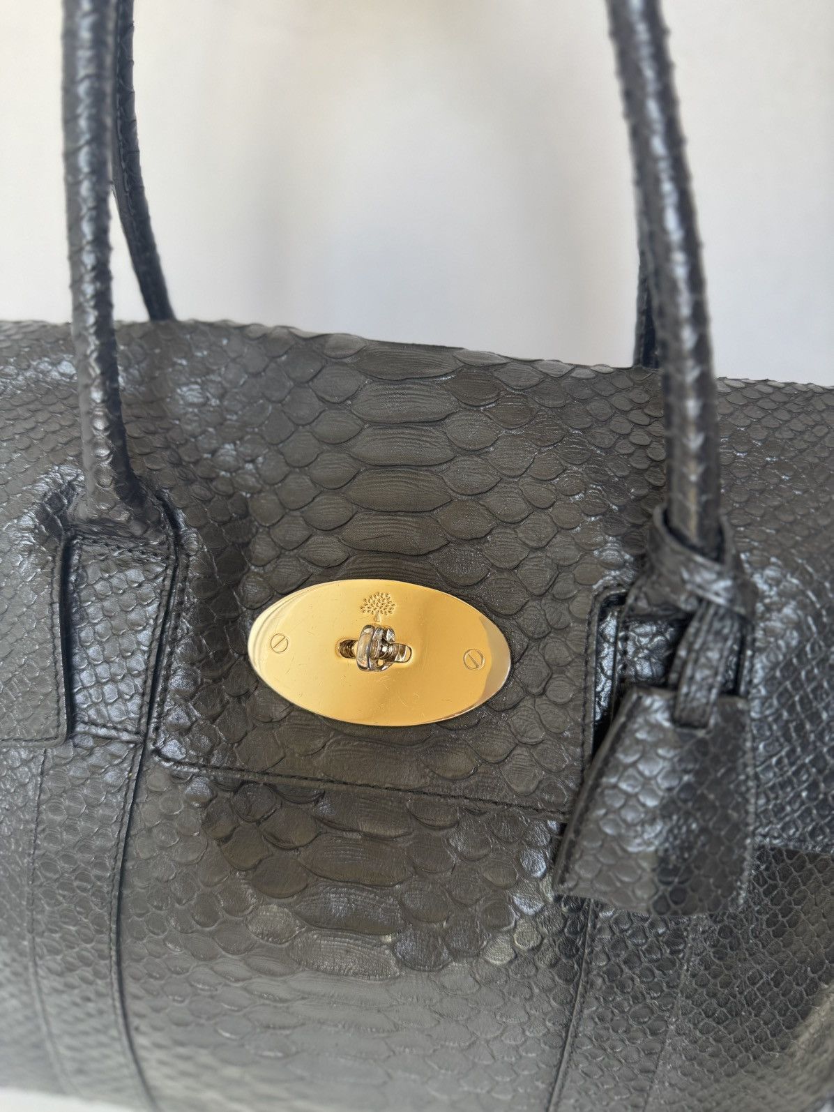 Mulberry Mulberry Silky Snake Shine Bayswater Ink Blue Size ONE SIZE - 2 Thumbnail