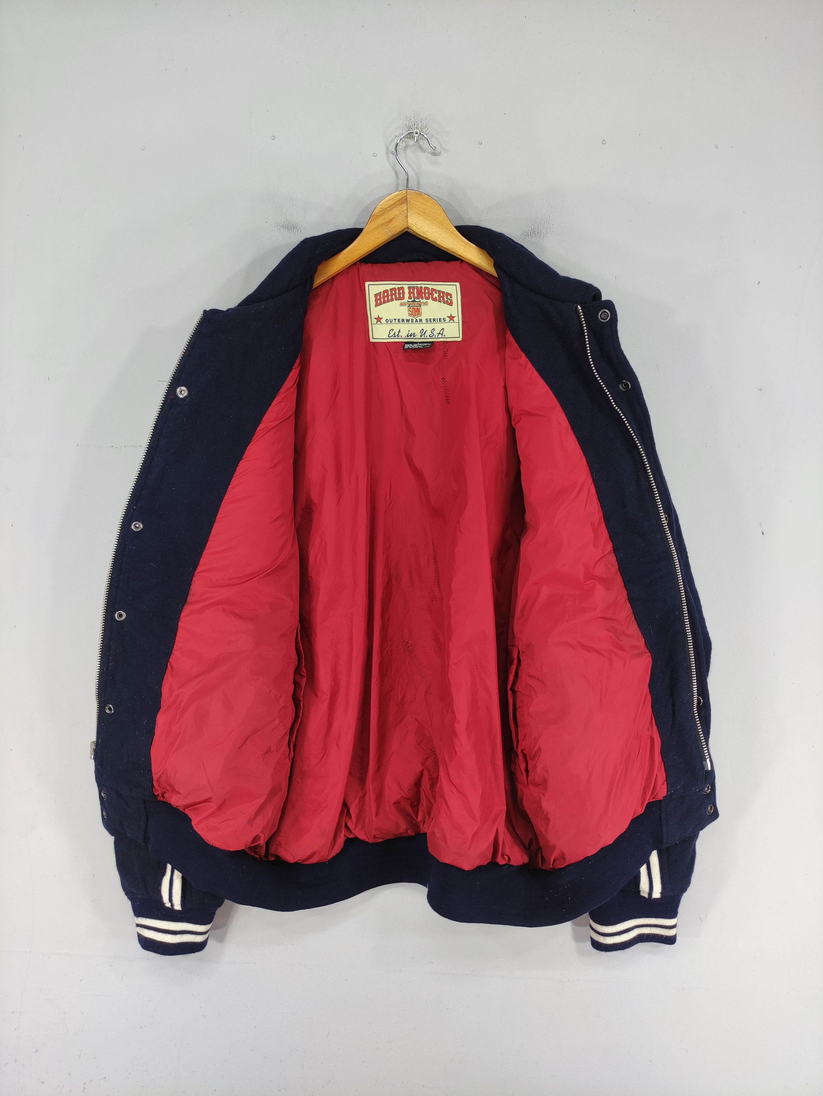 Rap Tees Vintage Hard Knocks Varsity Quited Wool Jacket Zipper Size US XXL / EU 58 / 5 - 9 Thumbnail