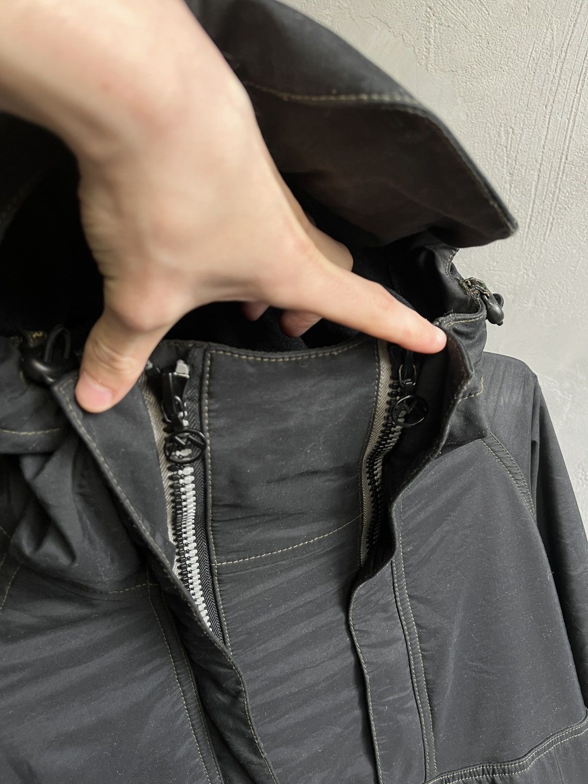 Maharishi Archive Maharishi AW99 Black Oiled Showerproof Anorak Smock Size US M / EU 48-50 / 2 - 4 Thumbnail